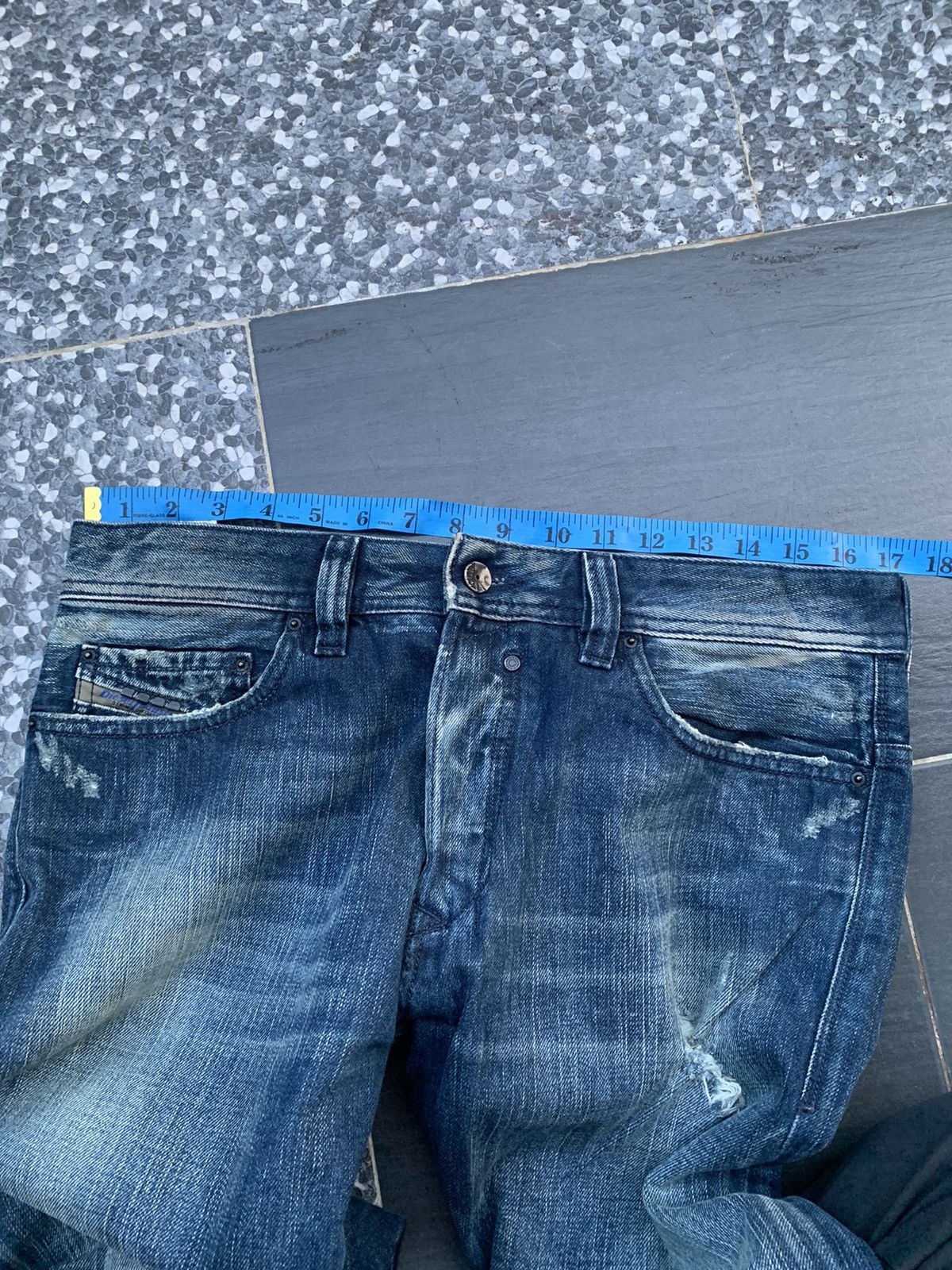 Designer Vintage Diesel Industry Distressed Denim Size US 34 / EU 50 - 15 Thumbnail