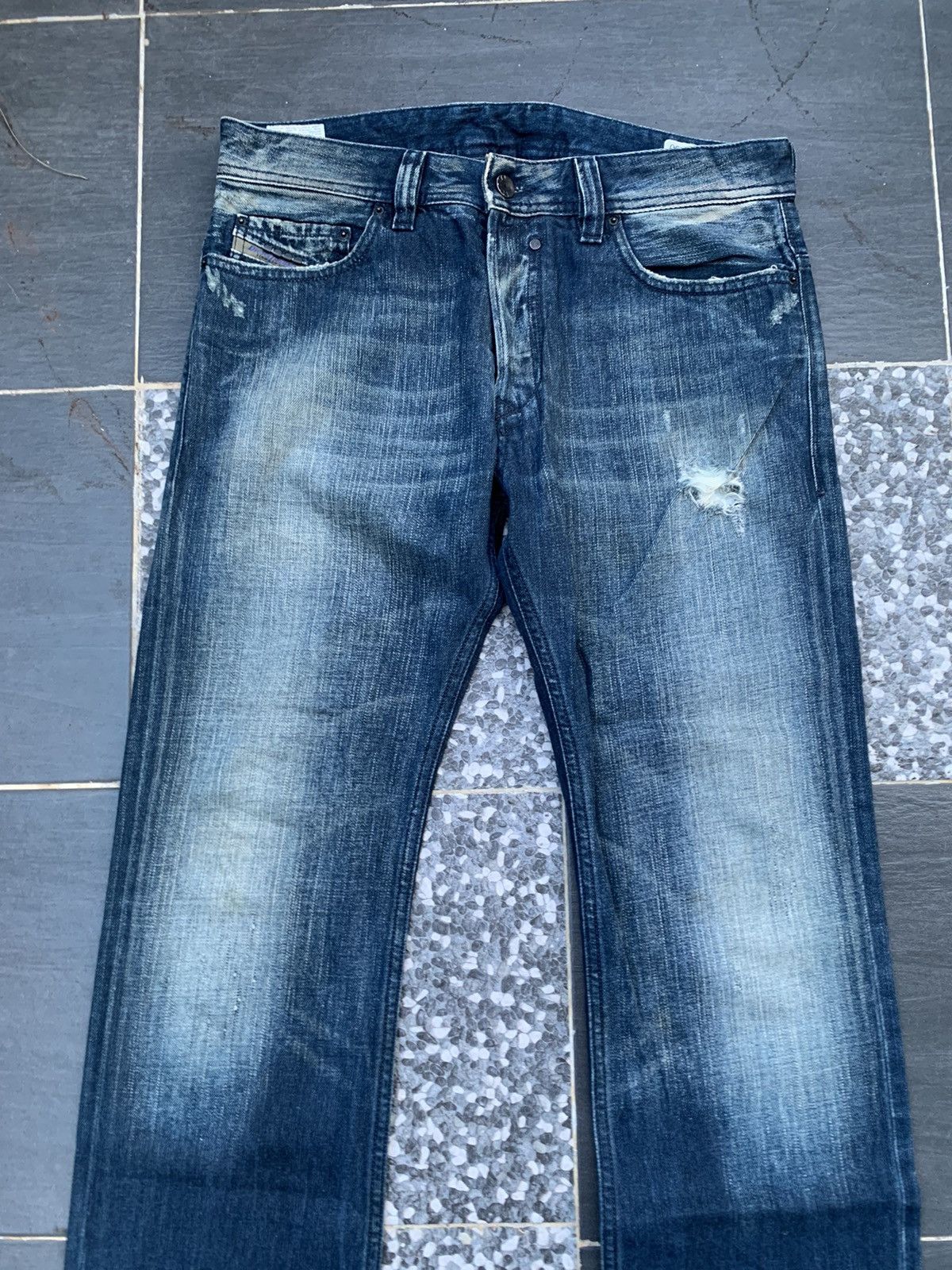 Designer Vintage Diesel Industry Distressed Denim Size US 34 / EU 50 - 4 Thumbnail