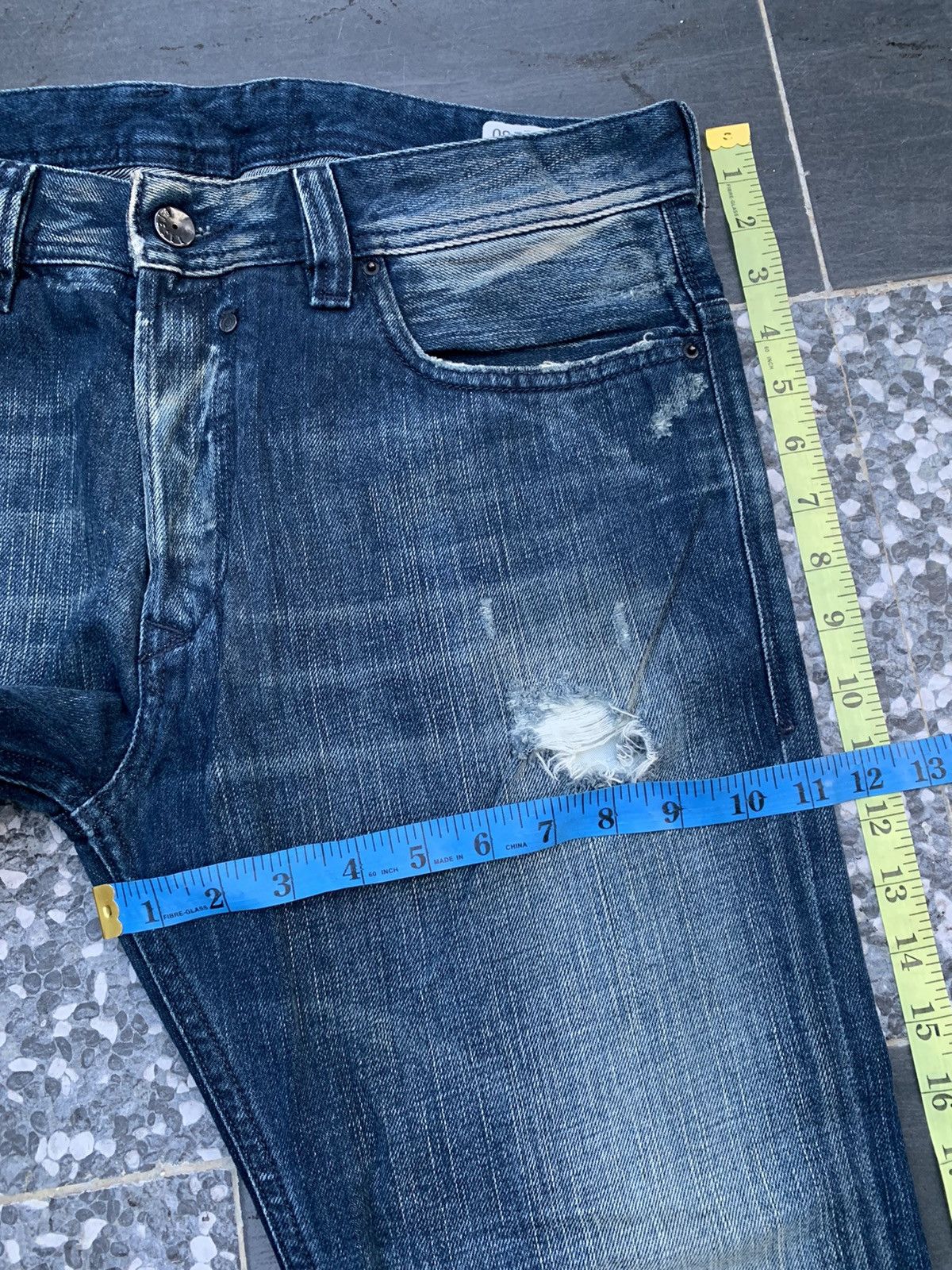 Designer Vintage Diesel Industry Distressed Denim Size US 34 / EU 50 - 16 Thumbnail