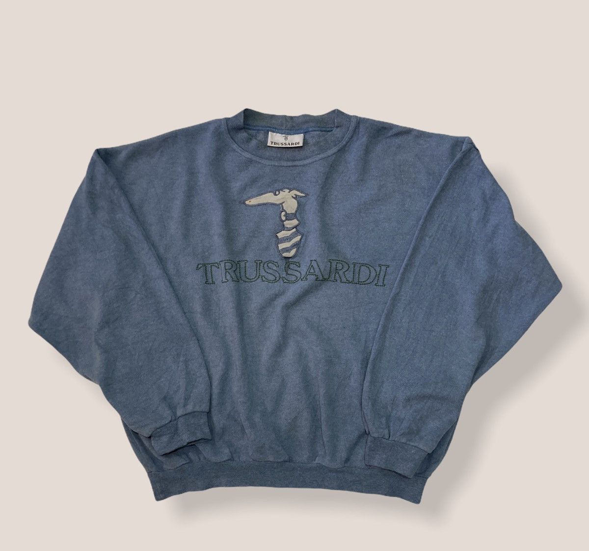 image of Trussardi Big Logo Sweatshirt in Grey, Men's (Size XL)
