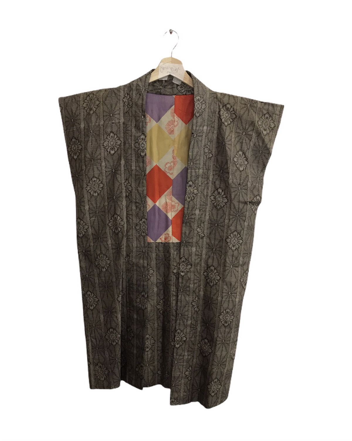 Japanese Brand Vintage Kimono Happi Jacket Asanoha Checked Motif Art Size US L / EU 52-54 / 3 - 1 Thumbnail