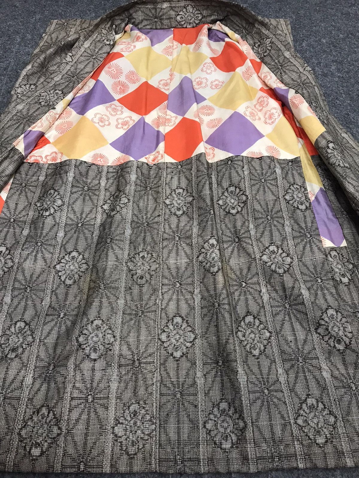 Japanese Brand Vintage Kimono Happi Jacket Asanoha Checked Motif Art Size US L / EU 52-54 / 3 - 5 Thumbnail