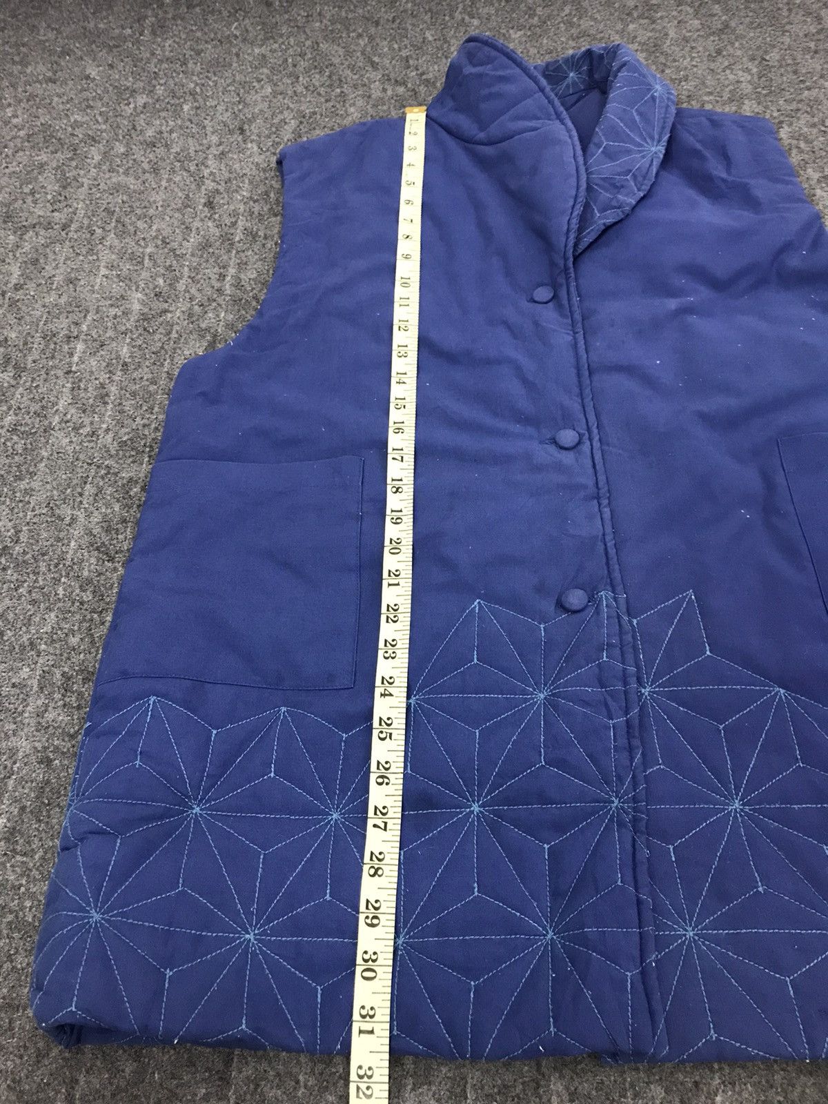 Japanese Brand Vintage Kimono Noragi Haori Jacket Asanoha Stiching Motifs Size US L / EU 52-54 / 3 - 4 Thumbnail