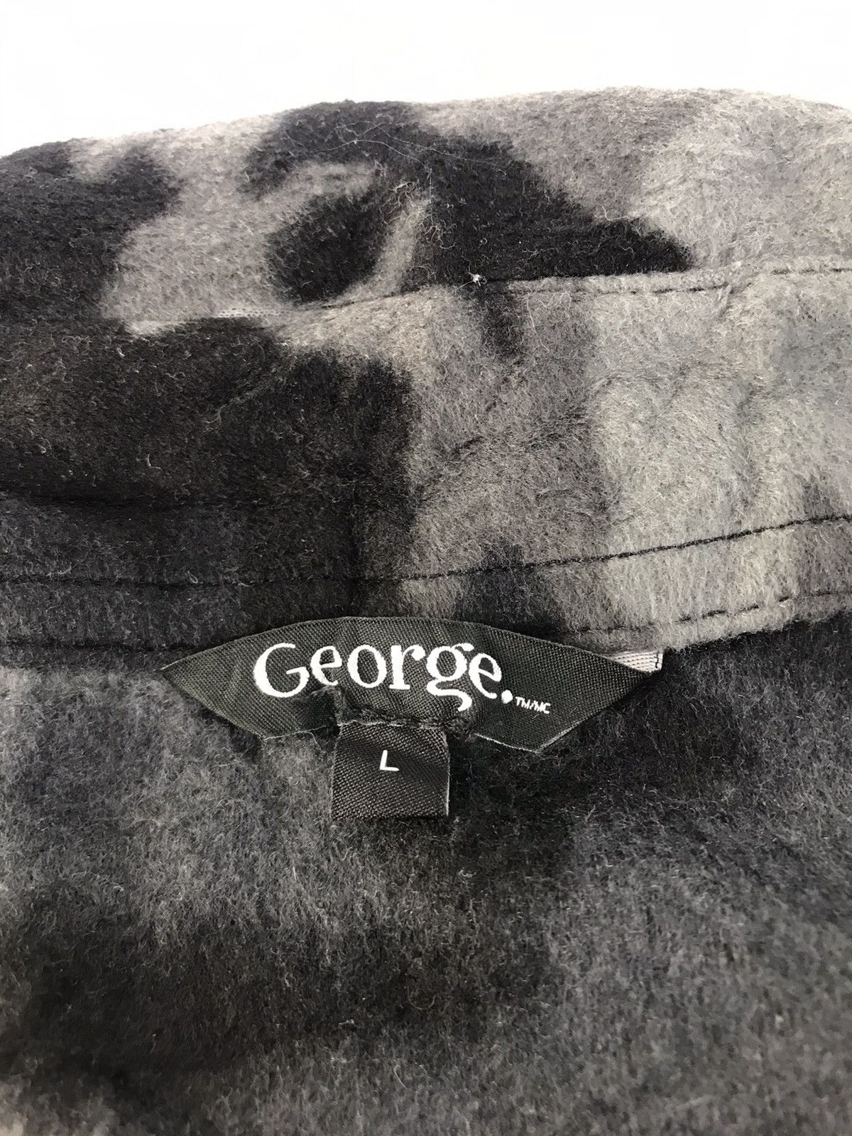 Flannel × George George Rugged Wool Fleece Button Shirt Black Military Camo Size US M / EU 48-50 / 2 - 8 Thumbnail