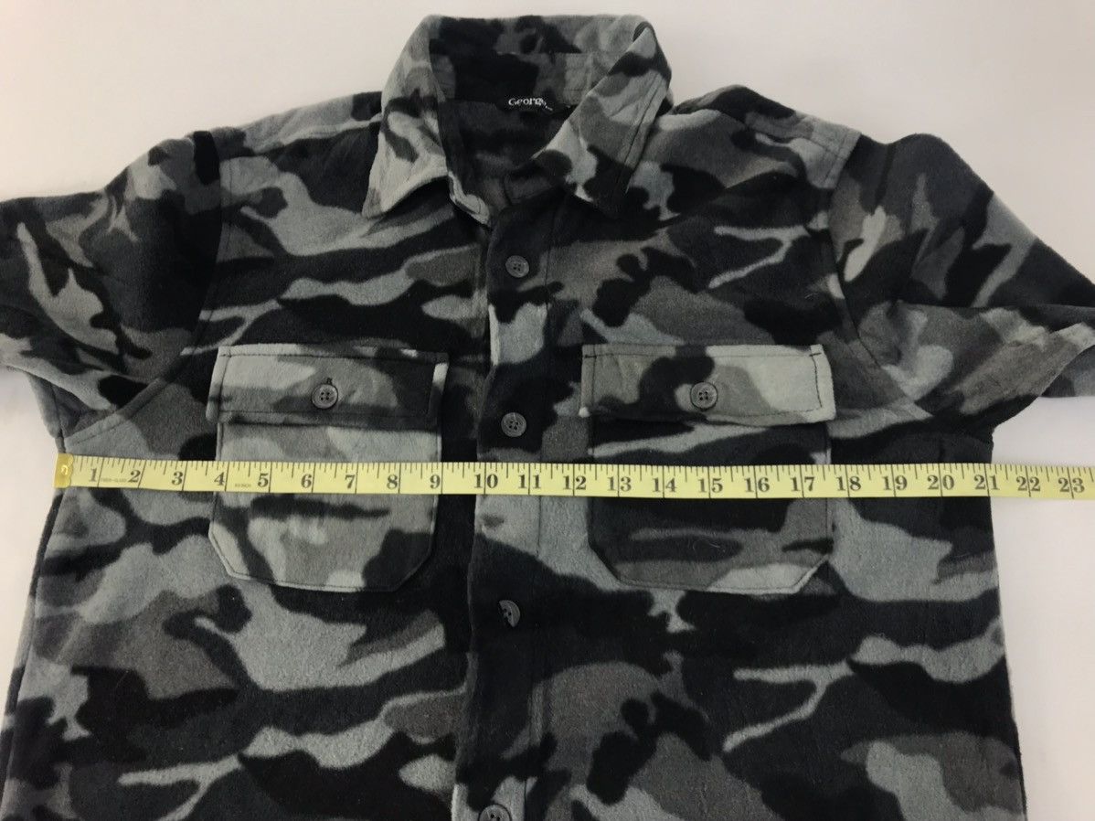 Flannel × George George Rugged Wool Fleece Button Shirt Black Military Camo Size US M / EU 48-50 / 2 - 11 Thumbnail