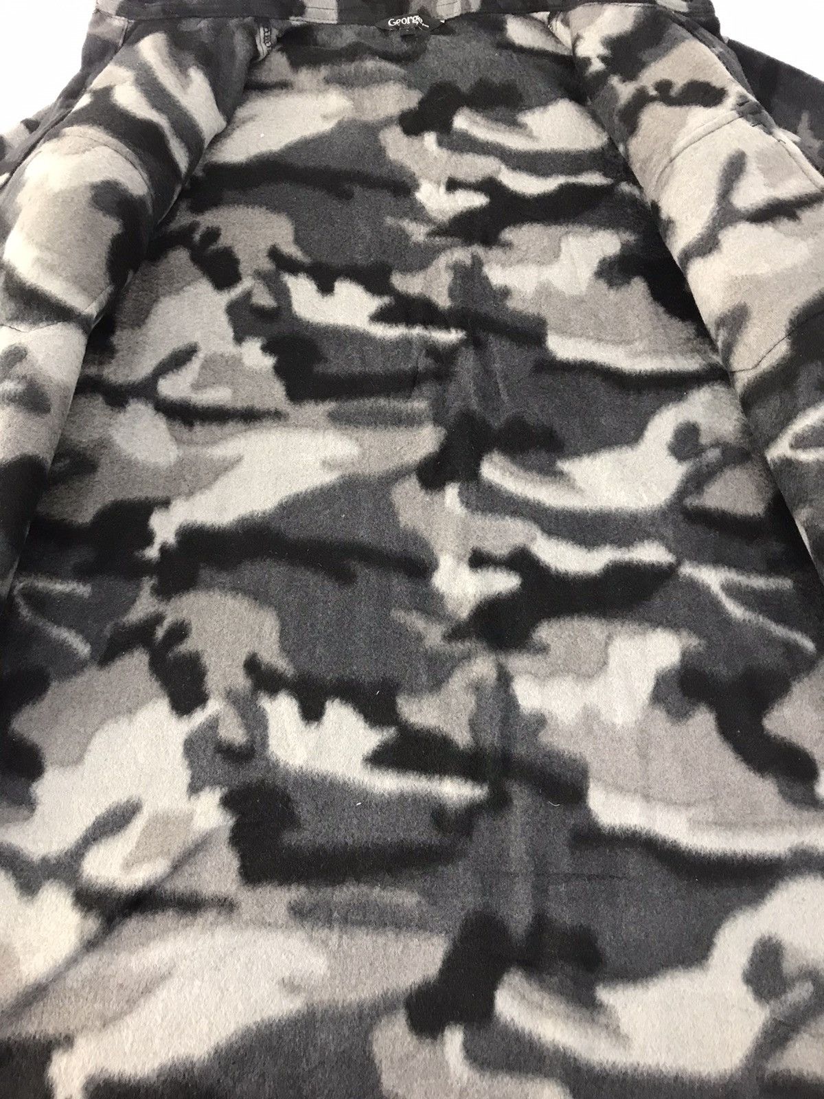 Flannel × George George Rugged Wool Fleece Button Shirt Black Military Camo Size US M / EU 48-50 / 2 - 7 Thumbnail
