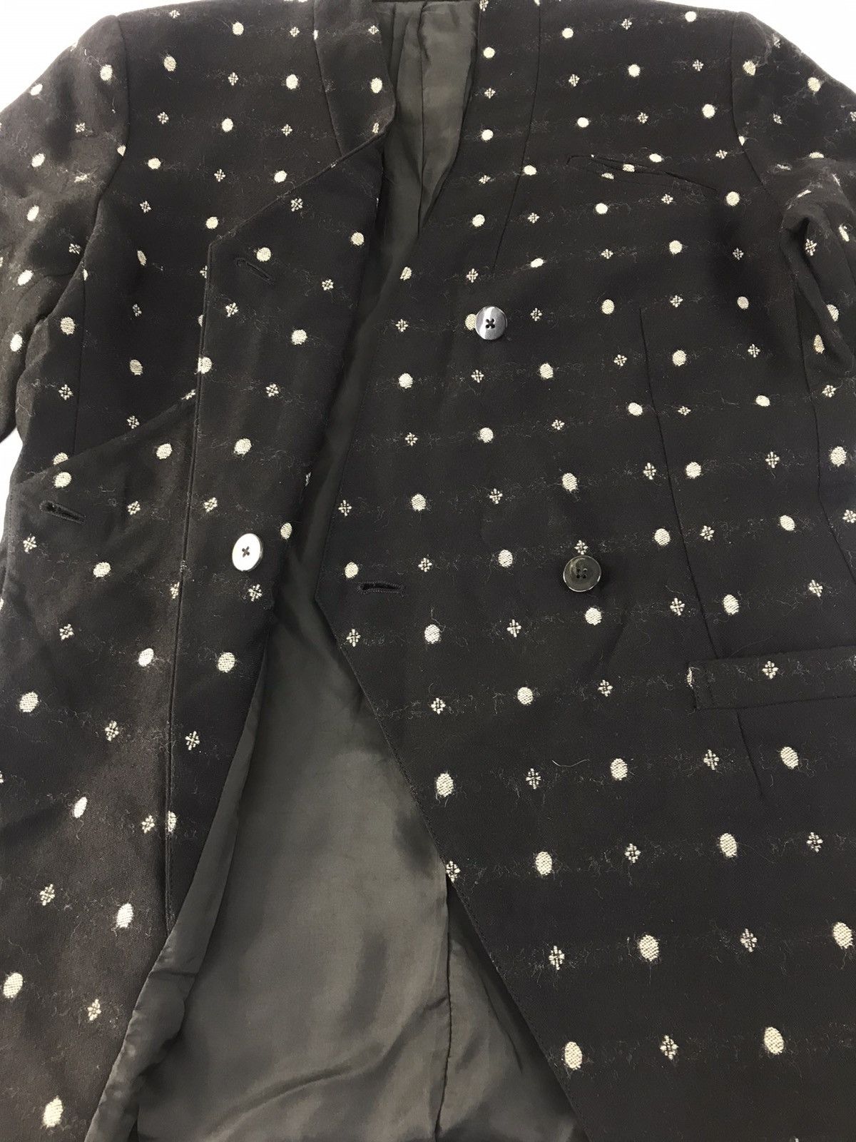 Hiroko Koshino Homme × Japanese Brand Hiroko Koshino Pret a Potter Luxury Coat Polkadot K2127j Size 42L - 3 Thumbnail