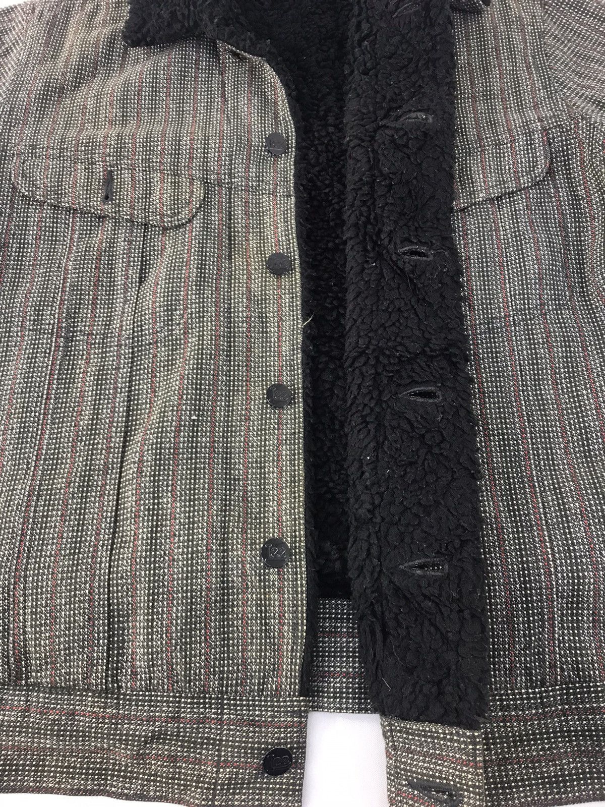 Lee × Vintage 90s Lee Wool Sherpa Denim Shearling Jacket K2124j Size US M / EU 48-50 / 2 - 3 Thumbnail