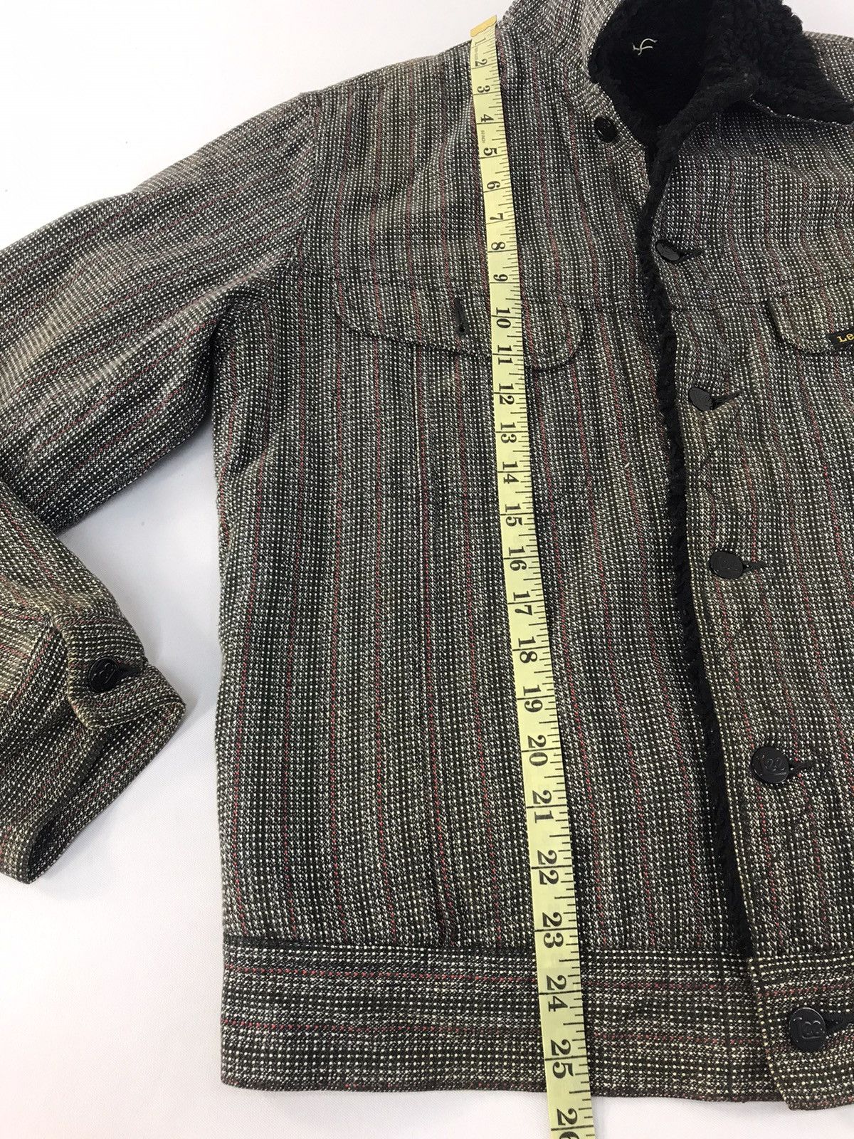 Lee × Vintage 90s Lee Wool Sherpa Denim Shearling Jacket K2124j Size US M / EU 48-50 / 2 - 10 Thumbnail