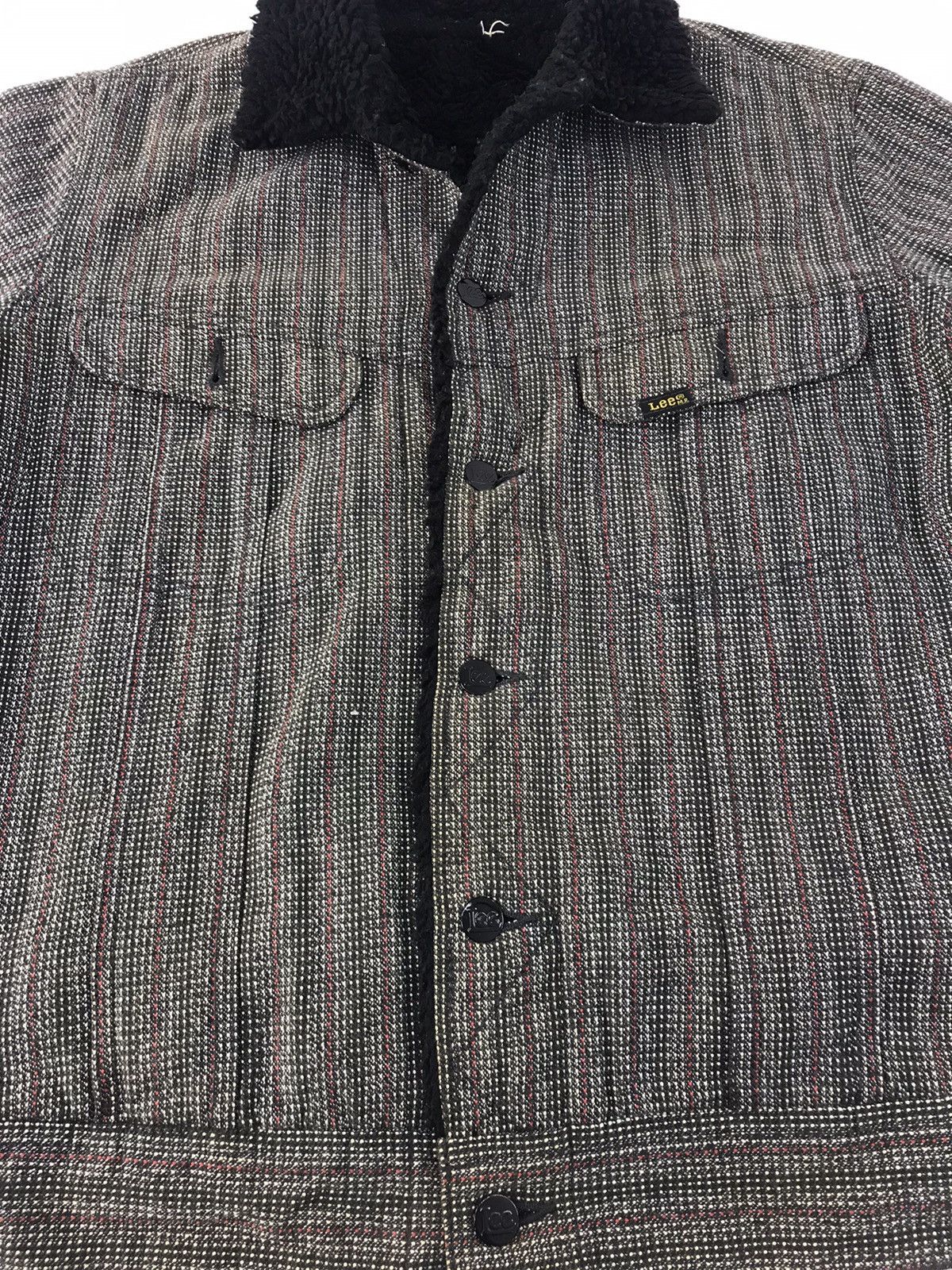 Lee × Vintage 90s Lee Wool Sherpa Denim Shearling Jacket K2124j Size US M / EU 48-50 / 2 - 2 Thumbnail