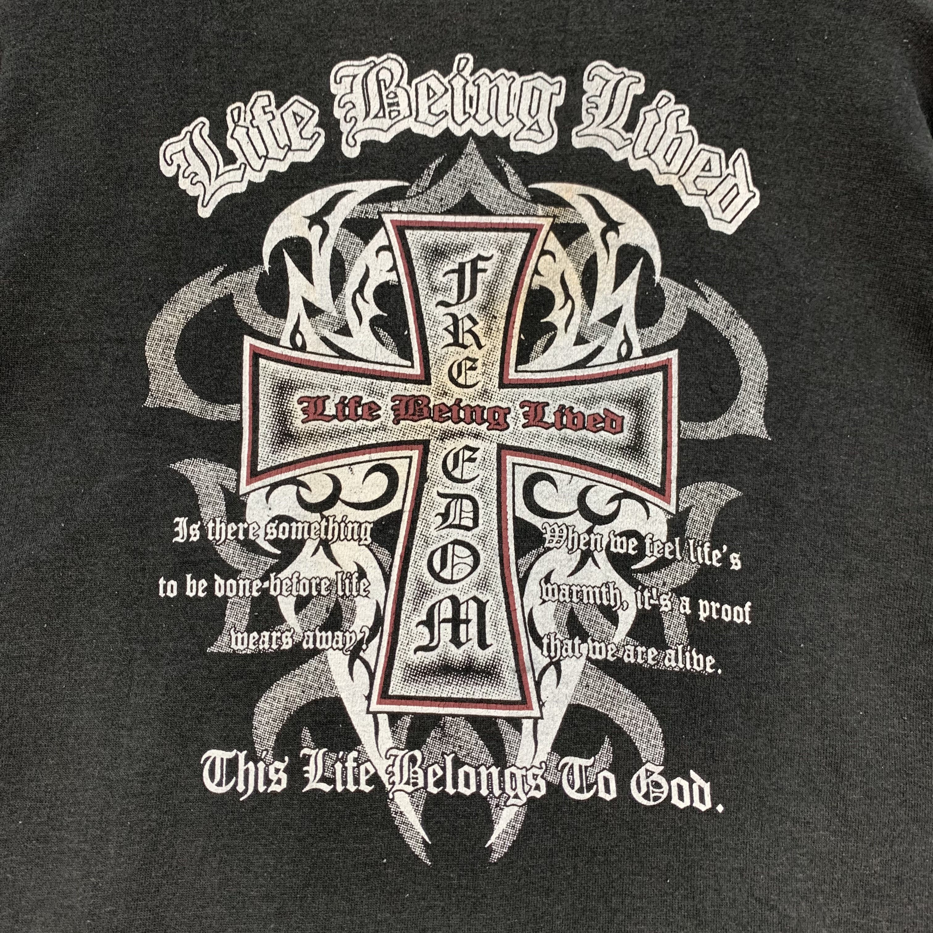 Vintage Life Being Lived FREEDOM Graphic Printed Sweatshirt 4270-148 Size US M / EU 48-50 / 2 - 2 Thumbnail