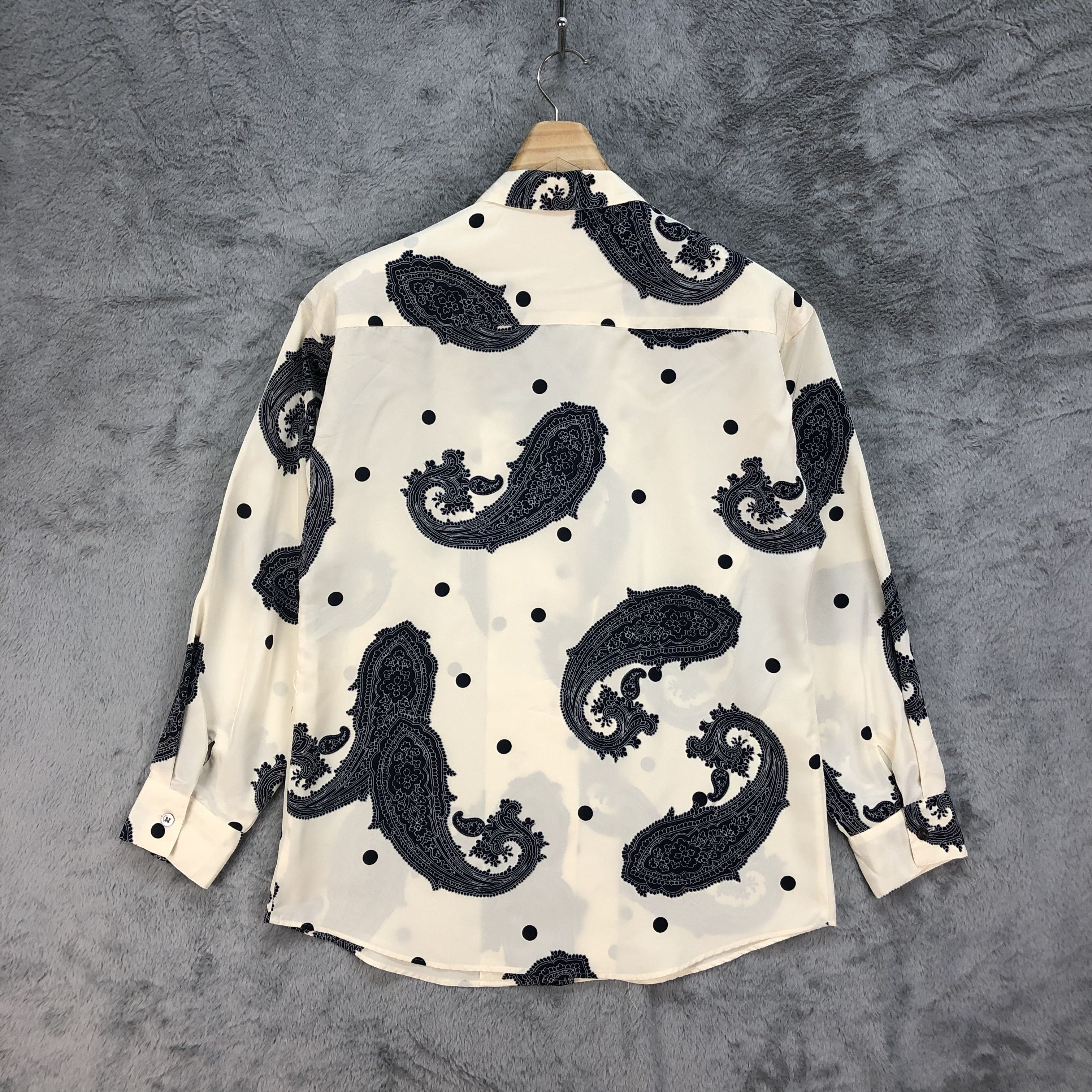 Japanese Brand Tokyo Blouse Sports Paisley Button Down Shirts #4670-163 Size M / US 6-8 / IT 42-44 - 9 Thumbnail