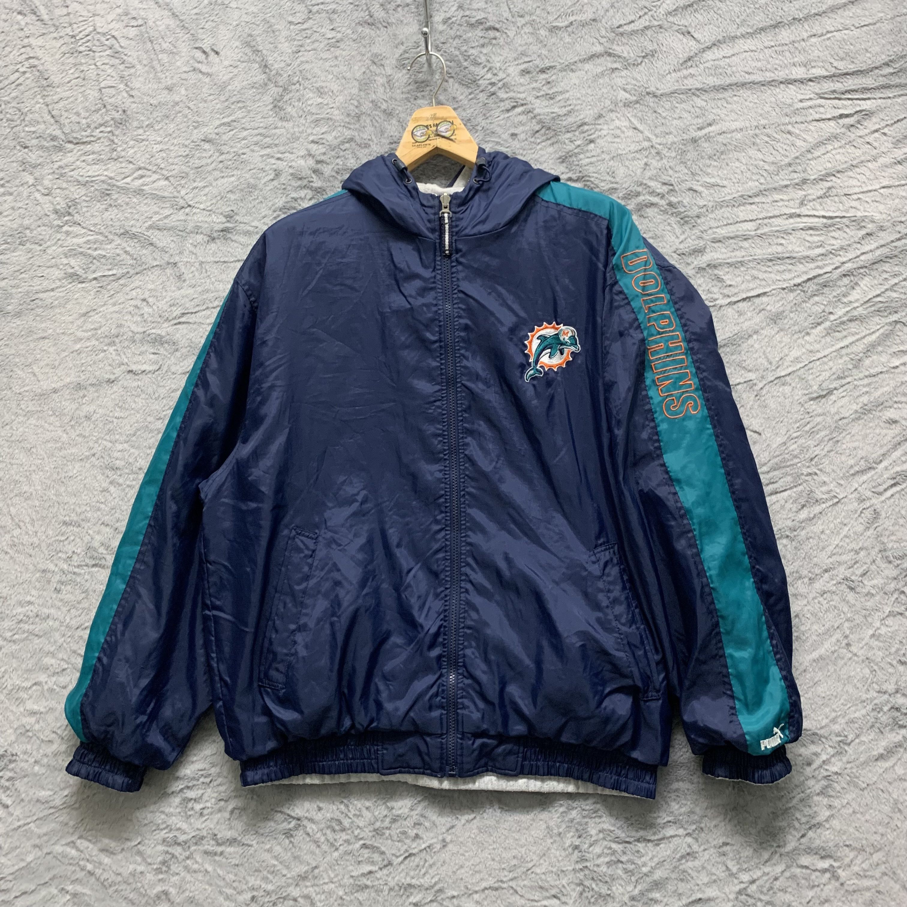 NFL Puma X Team NFL Dolphins Reversible Jacket Hoodies #4343-150 Size US M / EU 48-50 / 2 - 1 Thumbnail