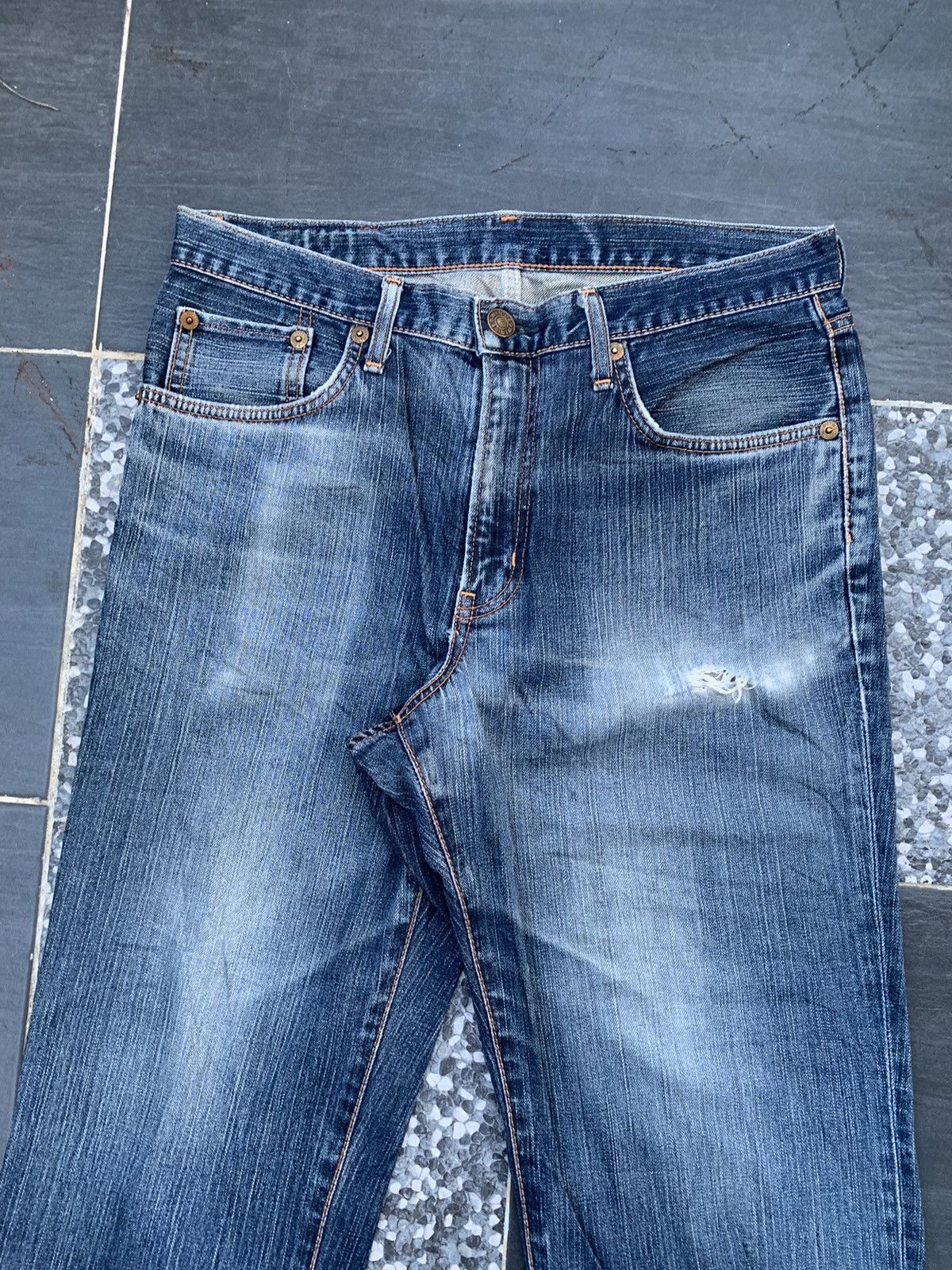 Edwin Vintage Edwin 504 Faded & Distressed Denim Size US 35 - 4 Thumbnail