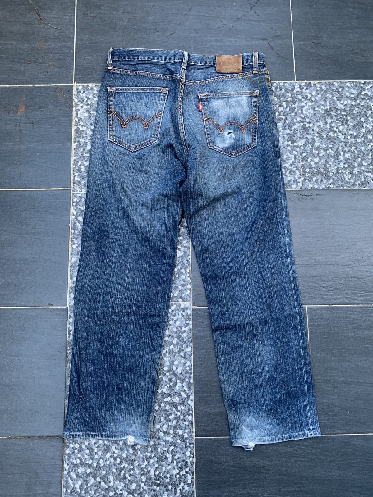 Edwin Vintage Edwin 504 Faded & Distressed Denim Size US 35 - 8 Thumbnail