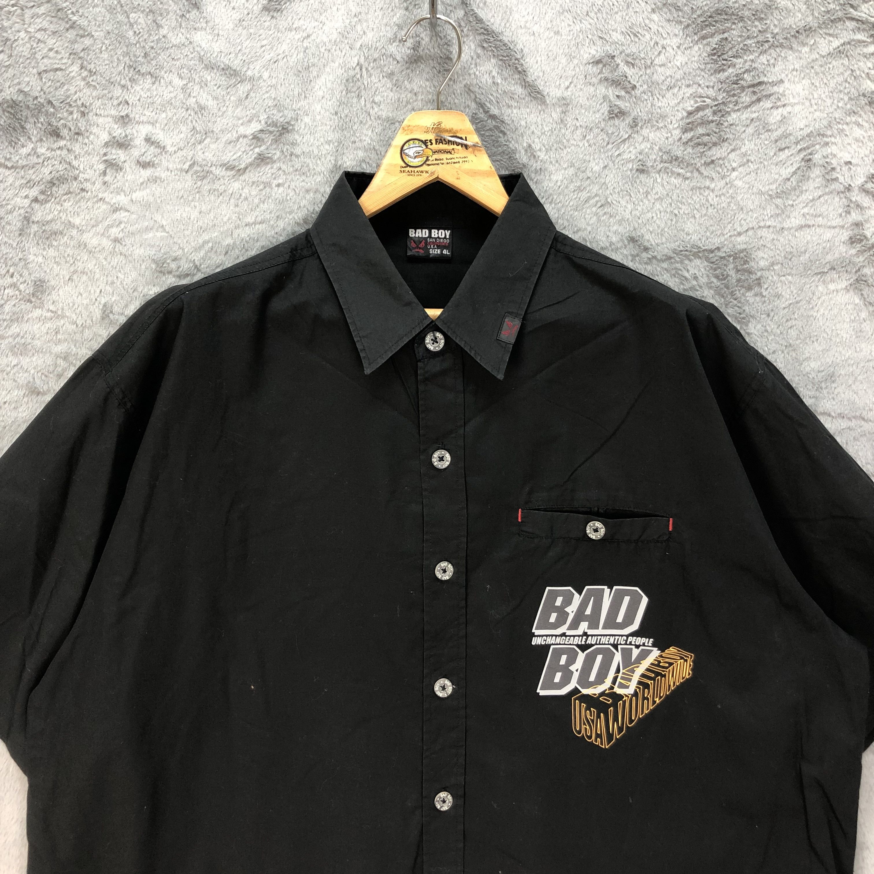 Japanese Brand BAD BOY San Diego USA Big Size Button Up Shirts #4877-37 Size US XXL / EU 58 / 5 - 2 Thumbnail