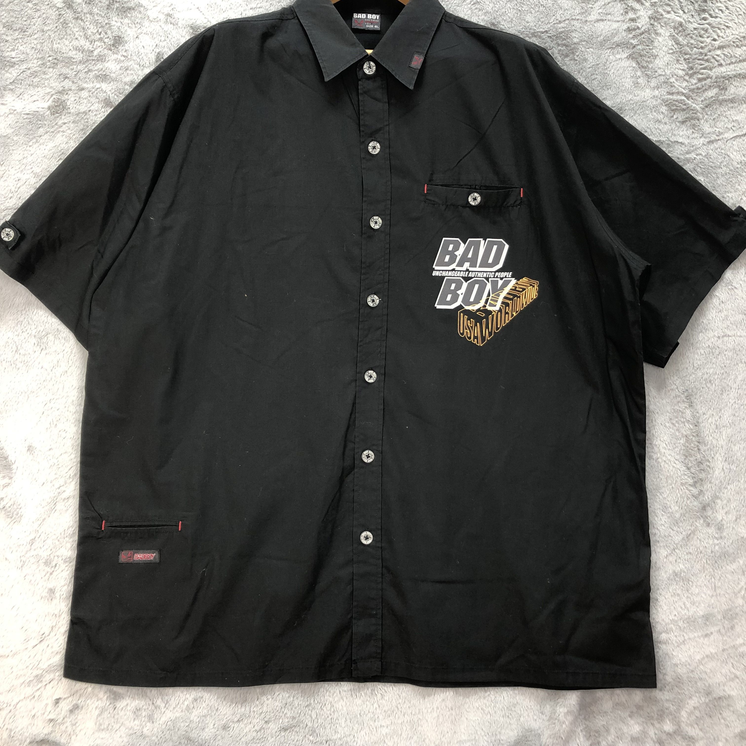 Japanese Brand BAD BOY San Diego USA Big Size Button Up Shirts #4877-37 Size US XXL / EU 58 / 5 - 4 Thumbnail