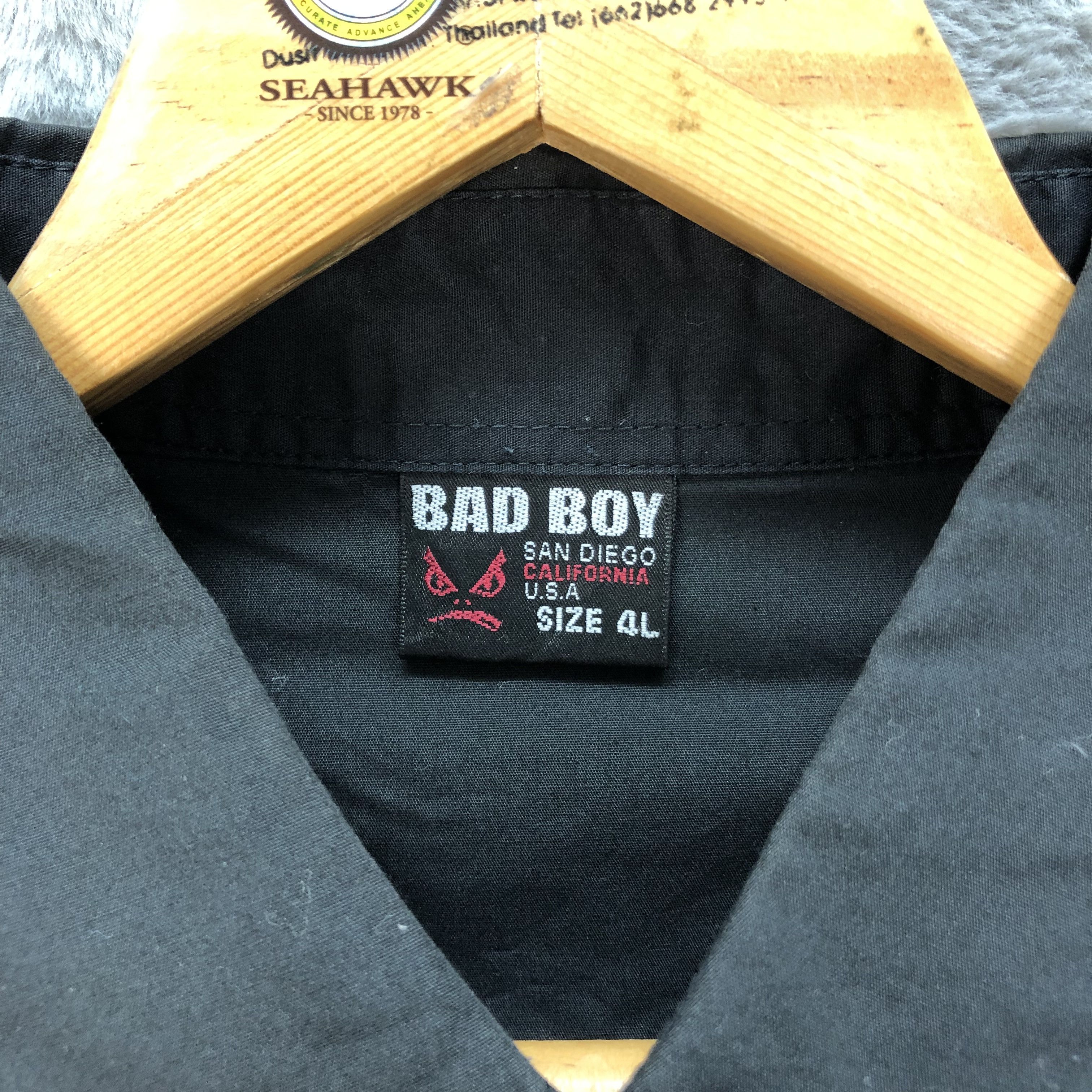 Japanese Brand BAD BOY San Diego USA Big Size Button Up Shirts #4877-37 Size US XXL / EU 58 / 5 - 9 Thumbnail