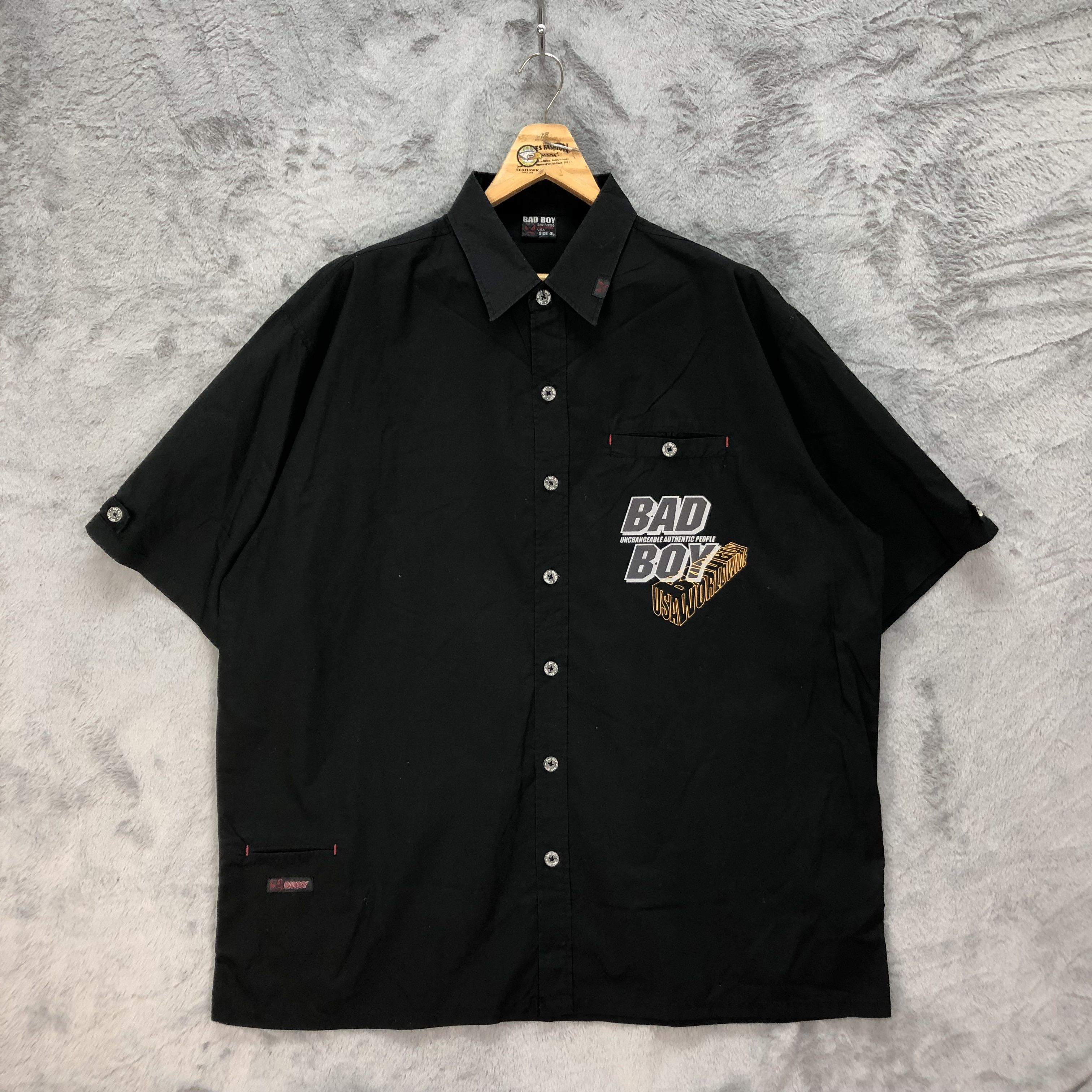 Japanese Brand BAD BOY San Diego USA Big Size Button Up Shirts #4877-37 Size US XXL / EU 58 / 5 - 1 Thumbnail