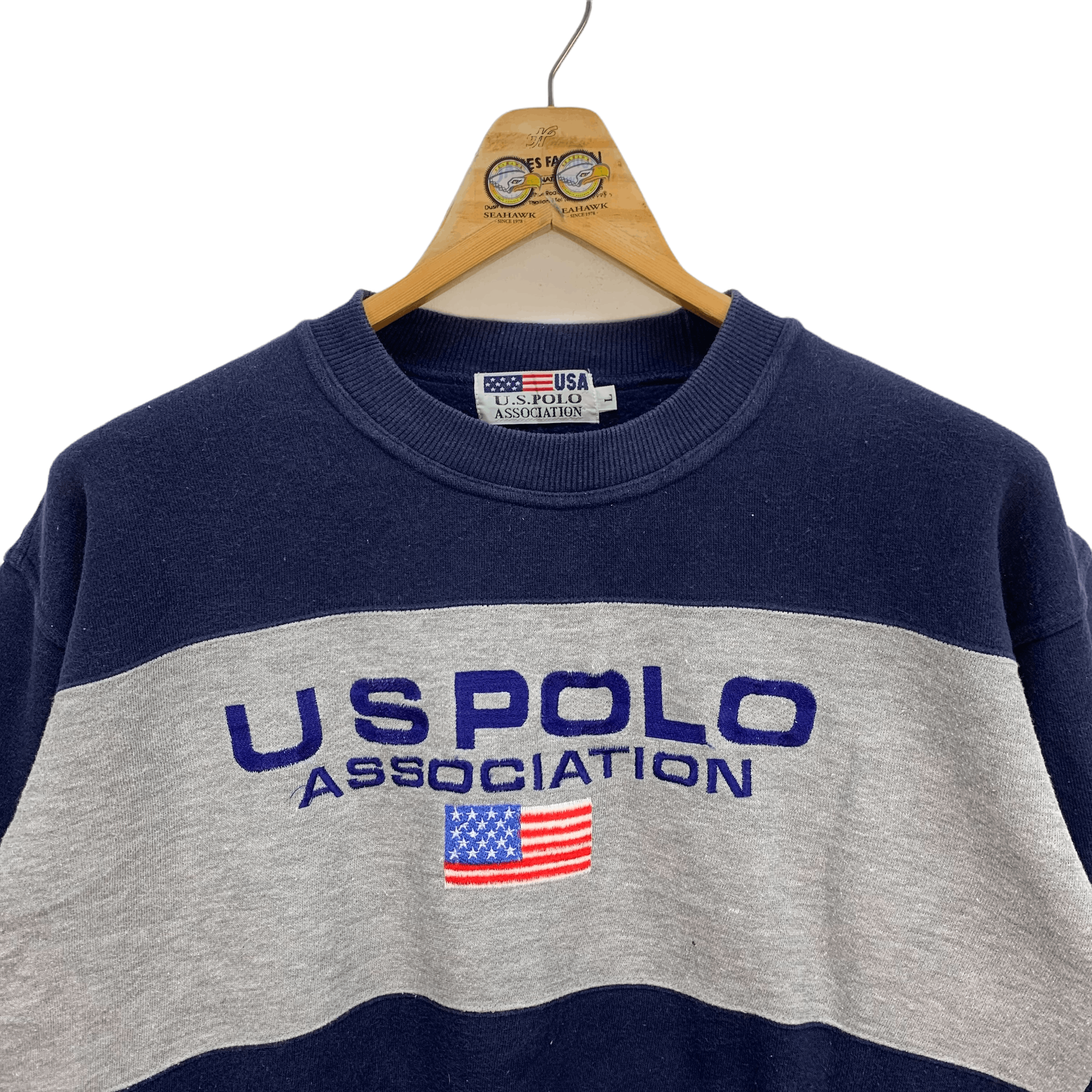 U.S. Polo Assn. U.S. Polo Assn. Embroidery Big Logo Sweatshirts #4086-141 Size US L / EU 52-54 / 3 - 2 Thumbnail