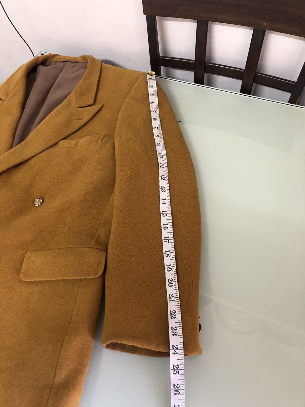 Moschino Rare❗️Moschino Mustard Wool Double Breasted Blazer Jacket Size US XL / EU 56 / 4 - 24 Thumbnail