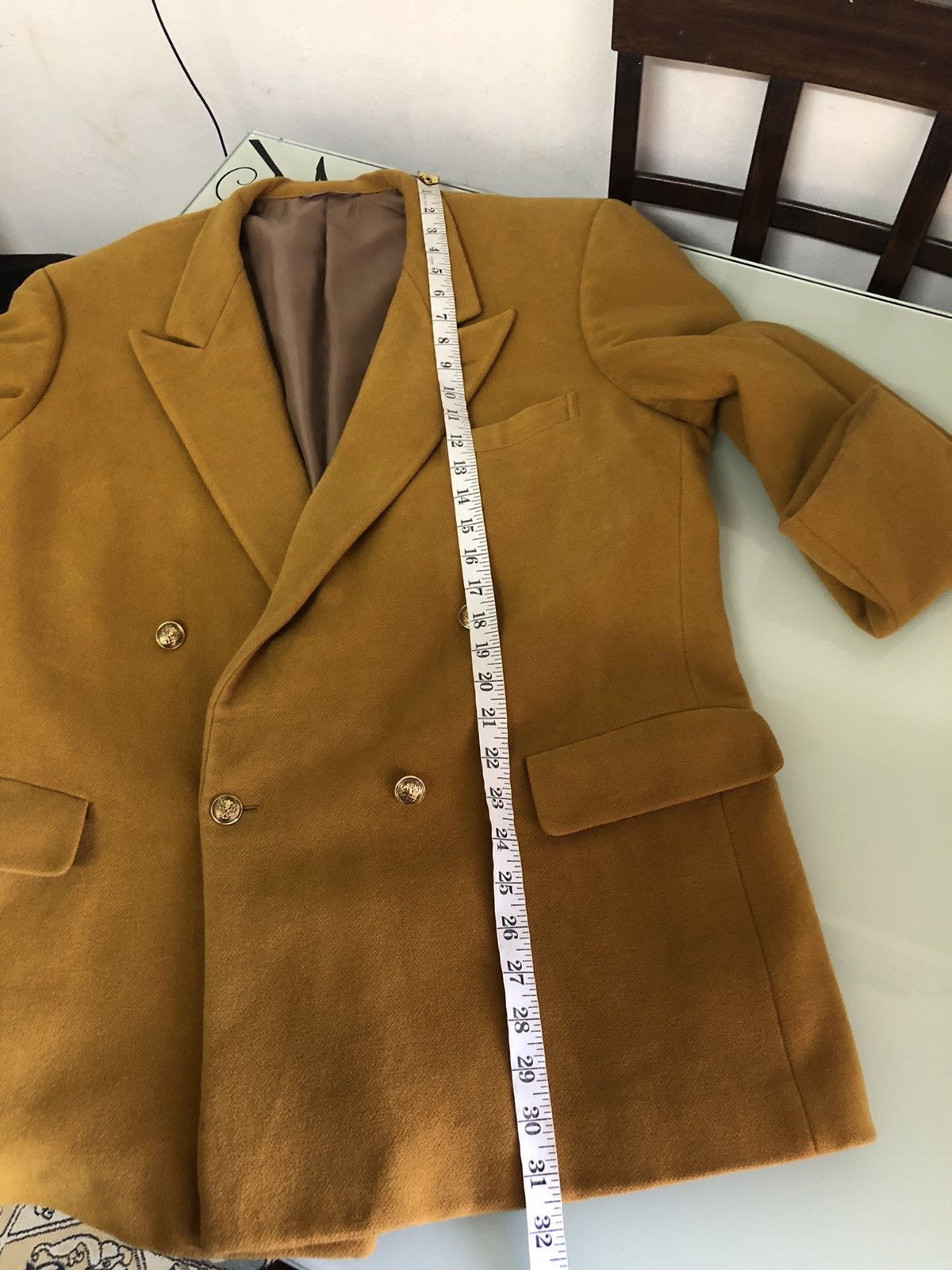 Moschino Rare❗️Moschino Mustard Wool Double Breasted Blazer Jacket Size US XL / EU 56 / 4 - 23 Thumbnail