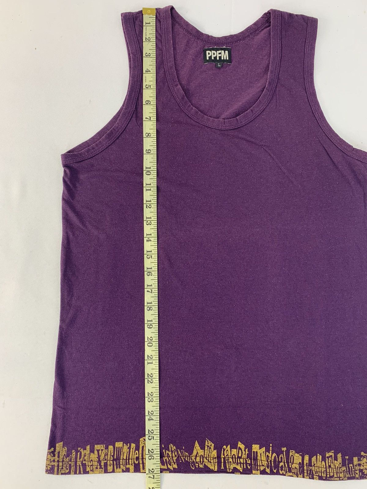 Japanese Brand Hype Japanese Brand PPFM Plain Printed Tank Top Tee T shirt Size US S / EU 44-46 / 1 - 7 Thumbnail