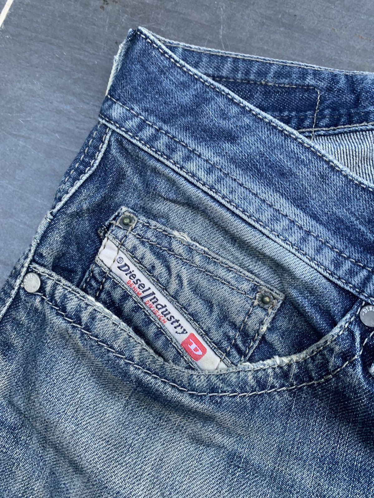 Diesel Diesel Industry Distressed Denim Size US 35 - 5 Thumbnail