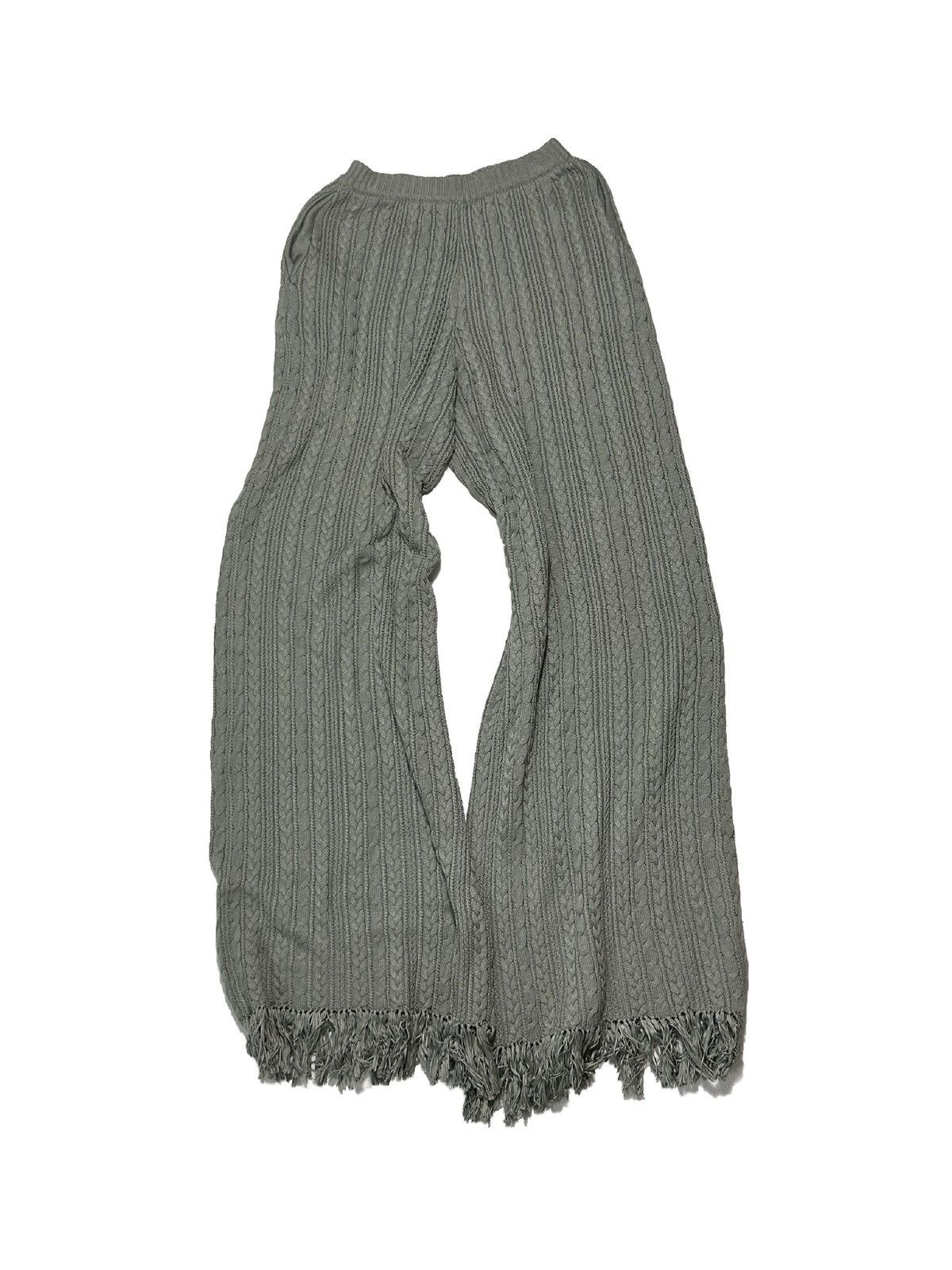 Christian Dada 1/1 Samples Cable Knit Fringe Pant | Grailed