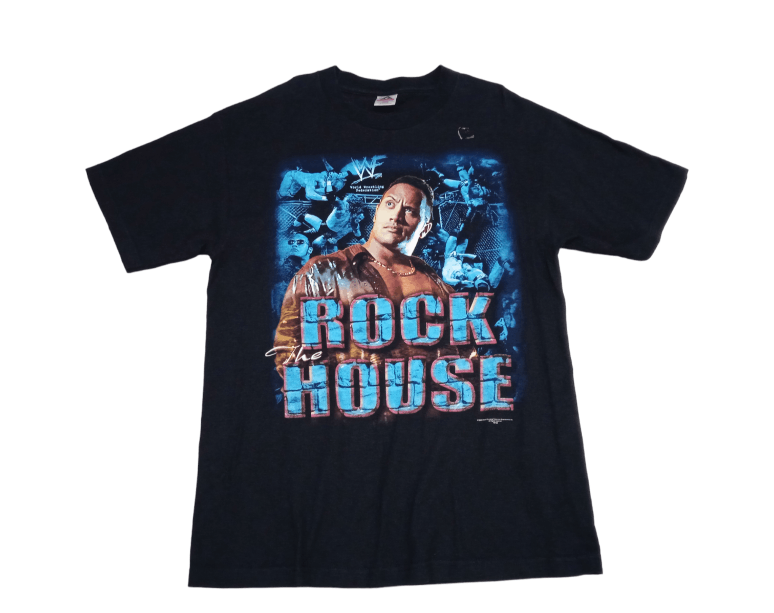 The Rock ビンテージTシャツ 2000年製　WWF Vintage 2000 WWF WWE The Rock T-Shirt Nice Used Cond. MENS L