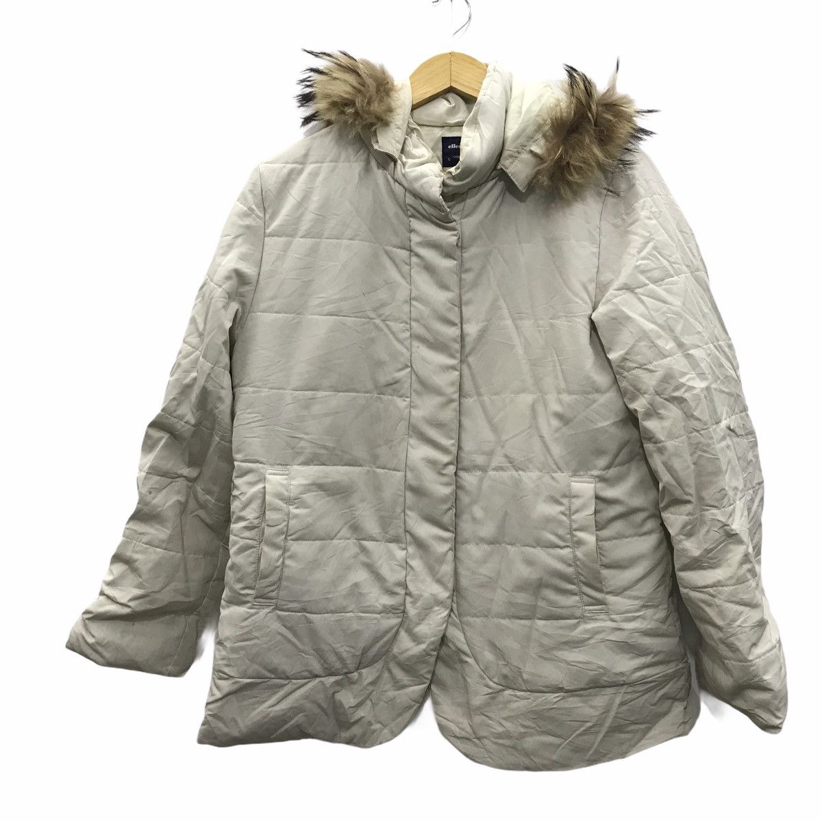 Vtg ELLESSE PERUGIA ITALIA Faux Fur Puffer Parka Jacket