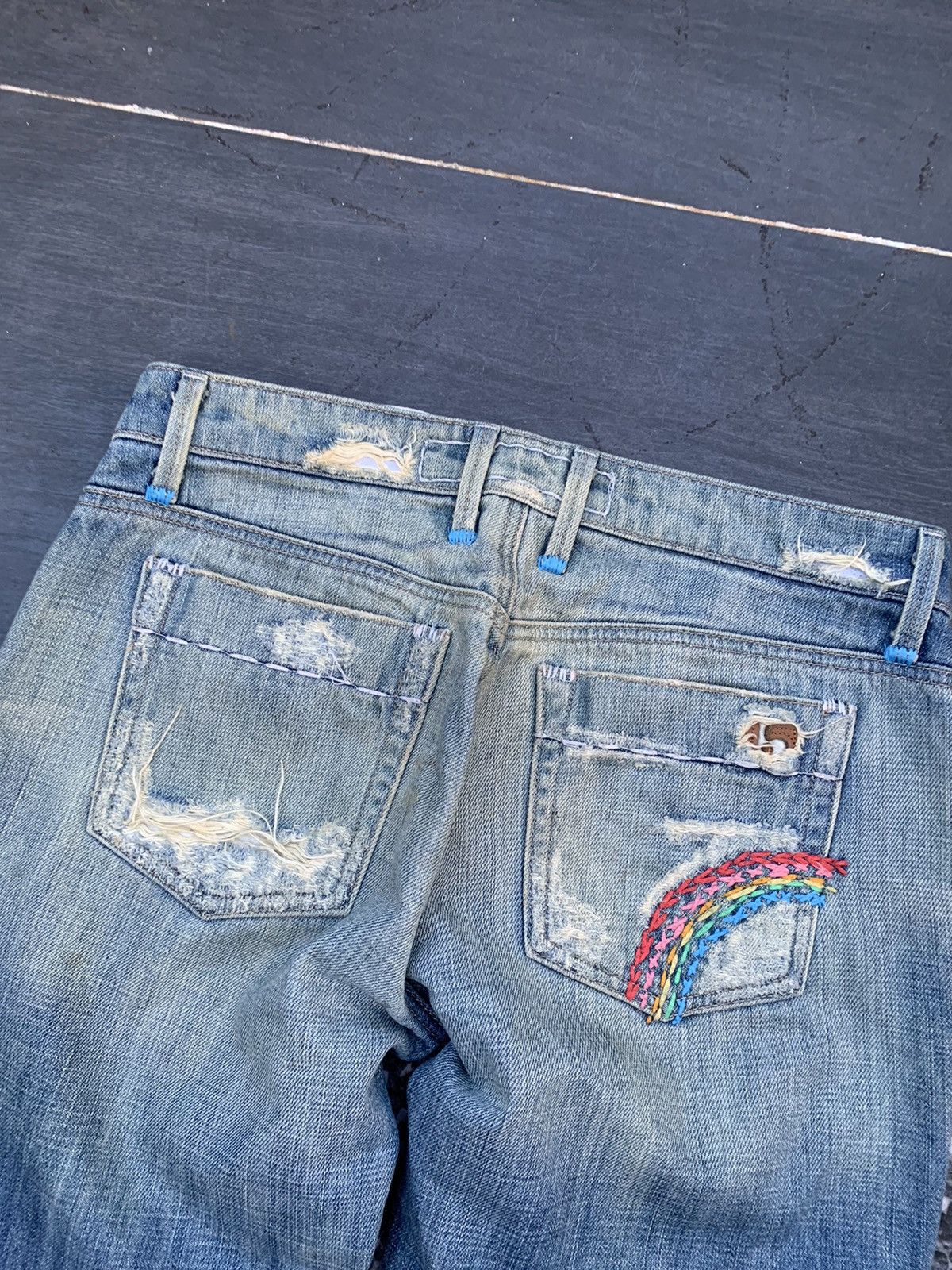Joe's Joe's Jeans Flare Distresed Denim Size US 31 - 14 Thumbnail
