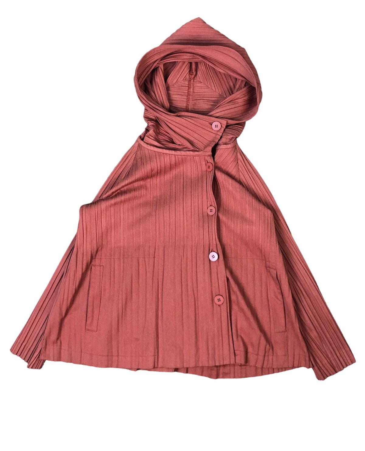 Homme Plisse Issey Miyake × Pleats Please Issey Miyake Grail!! Pleats Please Cropped Button Hoodie Size US L / EU 52-54 / 3 - 11 Thumbnail