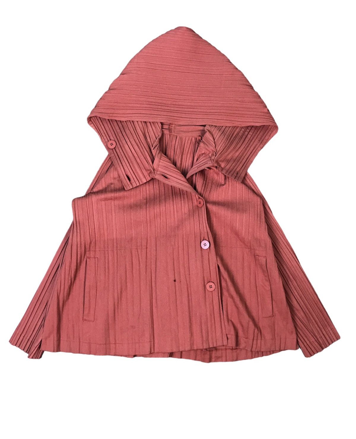Homme Plisse Issey Miyake × Pleats Please Issey Miyake Grail!! Pleats Please Cropped Button Hoodie Size US L / EU 52-54 / 3 - 10 Thumbnail