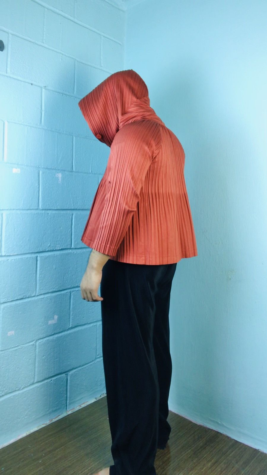 Homme Plisse Issey Miyake × Pleats Please Issey Miyake Grail!! Pleats Please Cropped Button Hoodie Size US L / EU 52-54 / 3 - 16 Thumbnail