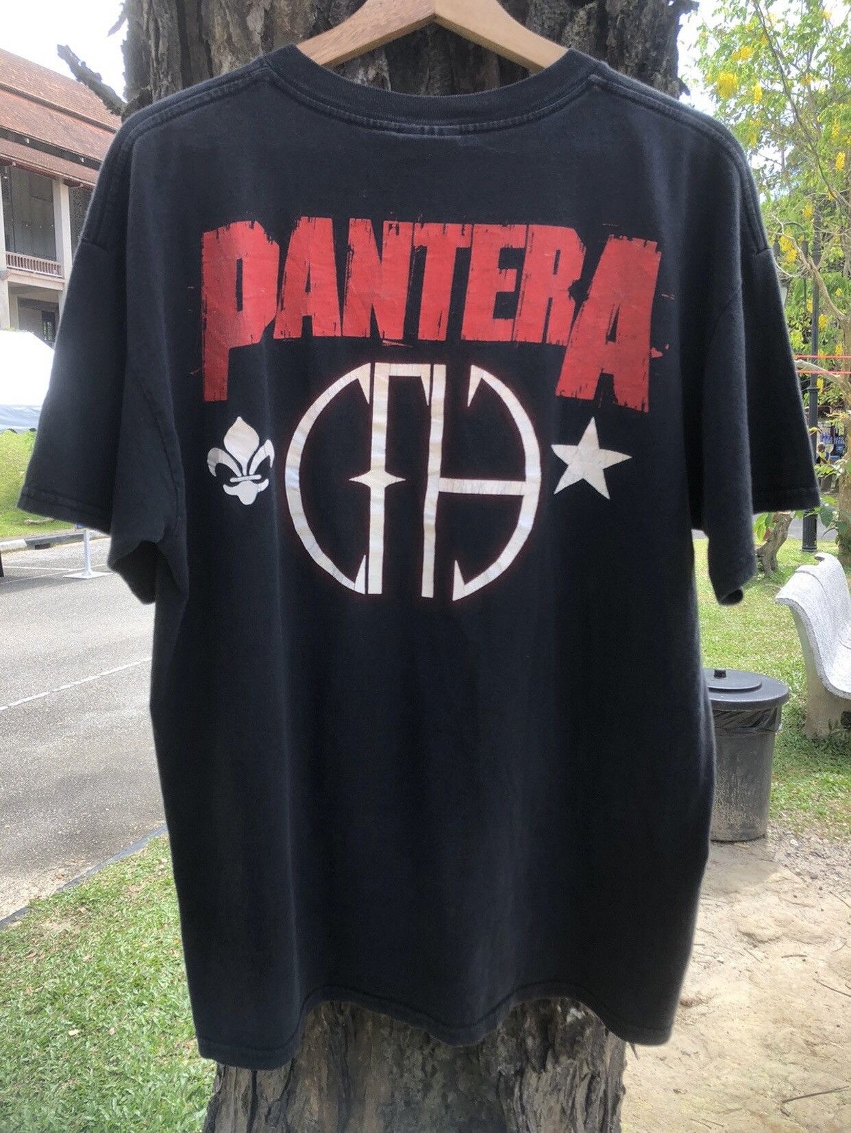 Band Tees Last Drop🔥Rare🔥Vintage 90s Pantera Rebel Flag Tee Size US XL / EU 56 / 4 - 4 Thumbnail