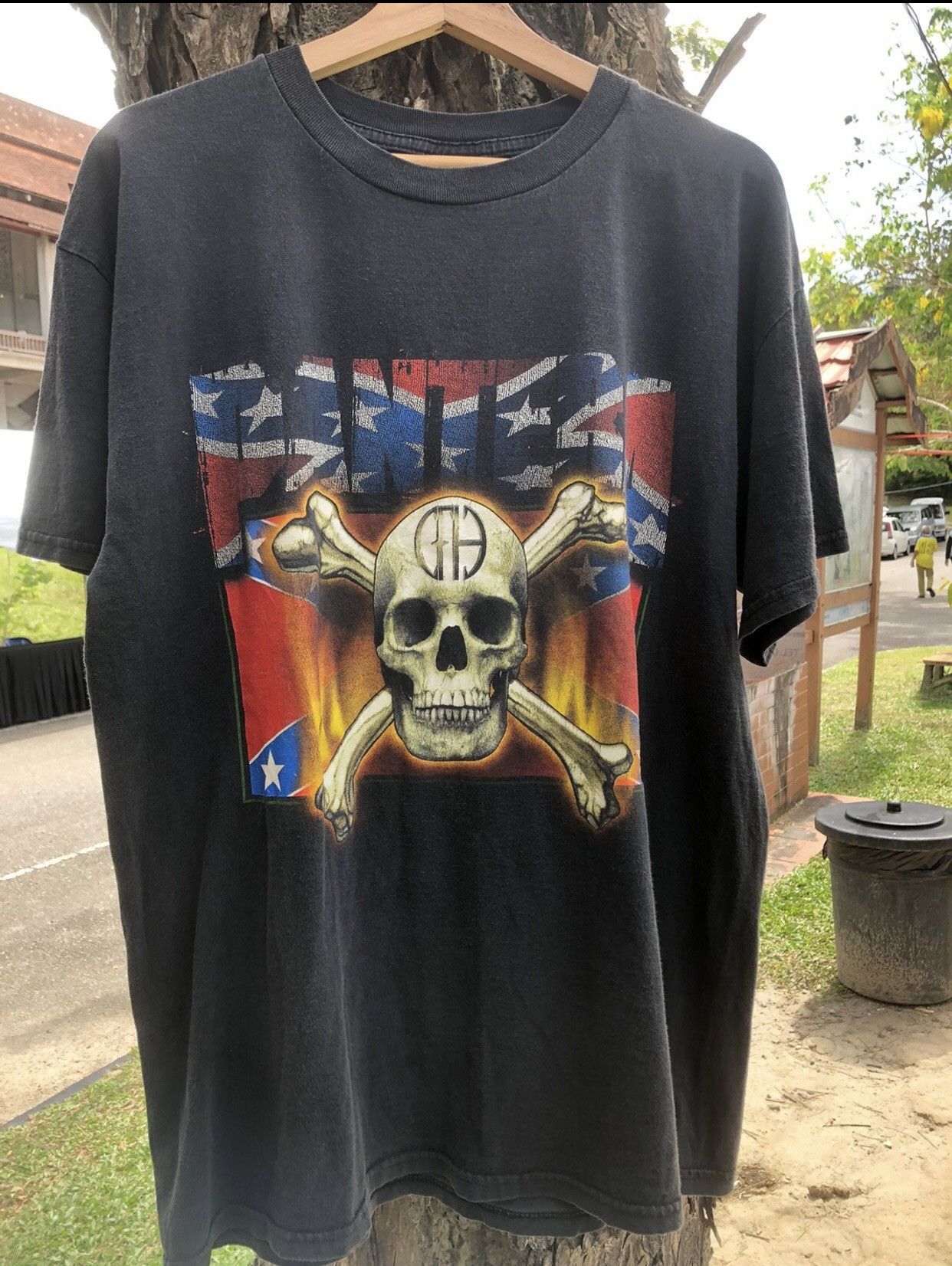 Band Tees Last Drop🔥Rare🔥Vintage 90s Pantera Rebel Flag Tee Size US XL / EU 56 / 4 - 2 Thumbnail