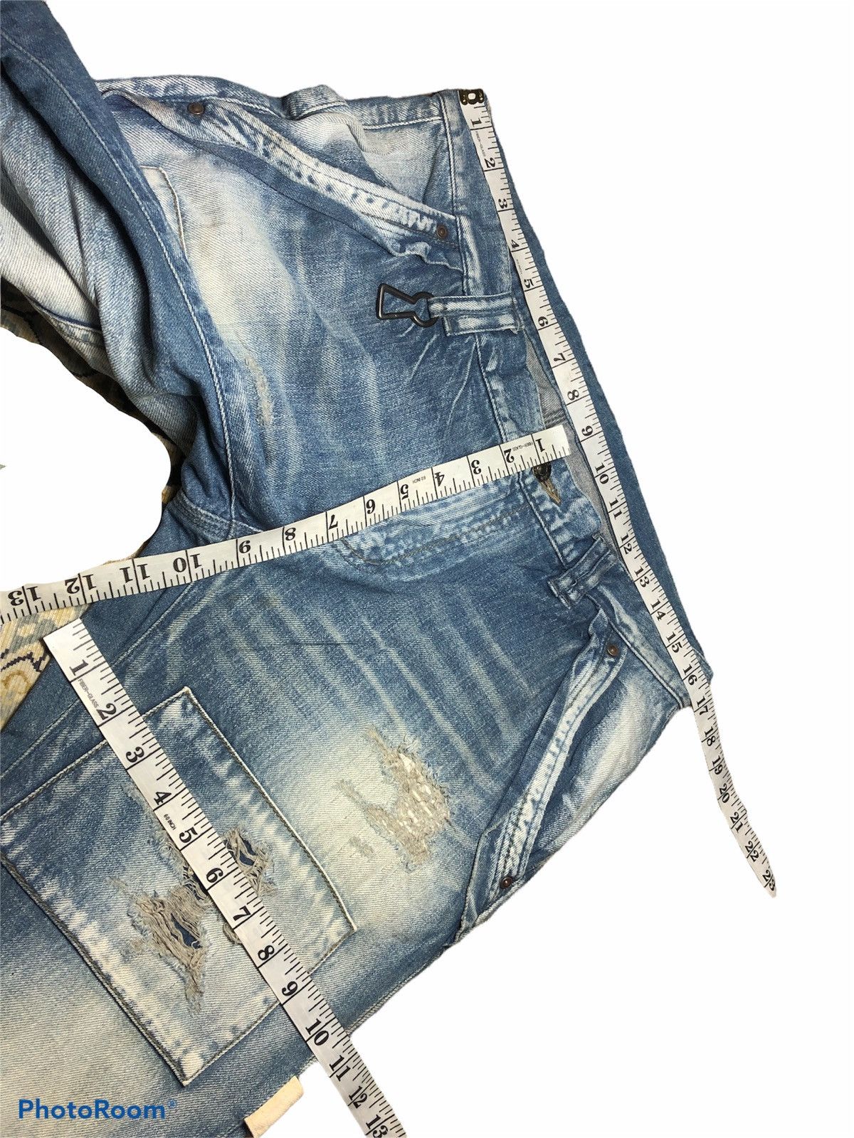 Japanese Brand HALB PATCHES DISTRESSED CARPENTER JEANS Size US 33 - 9 Thumbnail