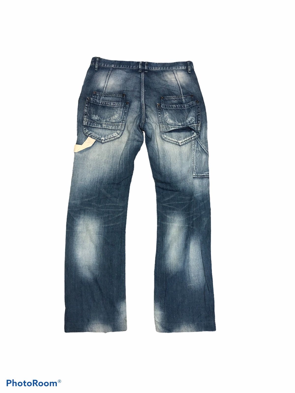 Japanese Brand HALB PATCHES DISTRESSED CARPENTER JEANS Size US 33 - 2 Thumbnail