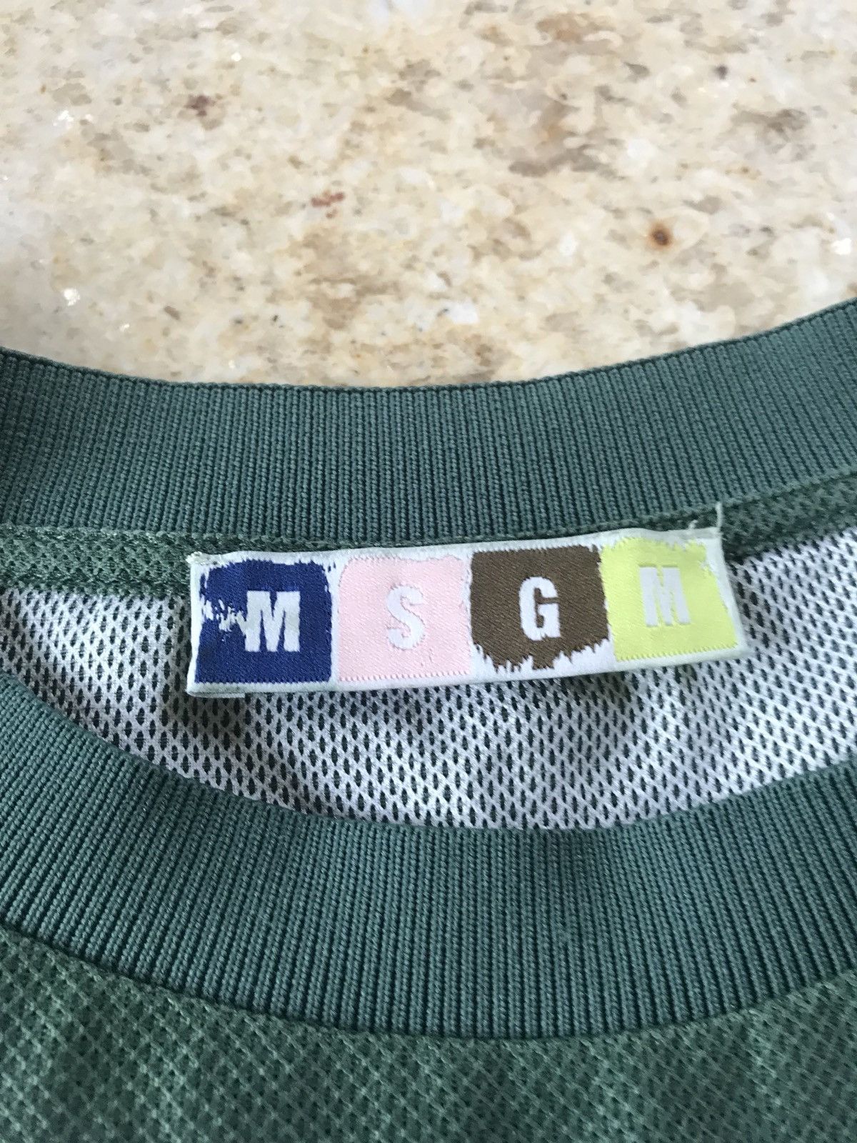 MSGM Green Mesh Tee With “M” Embroidery Size US M / EU 48-50 / 2 - 7 Thumbnail