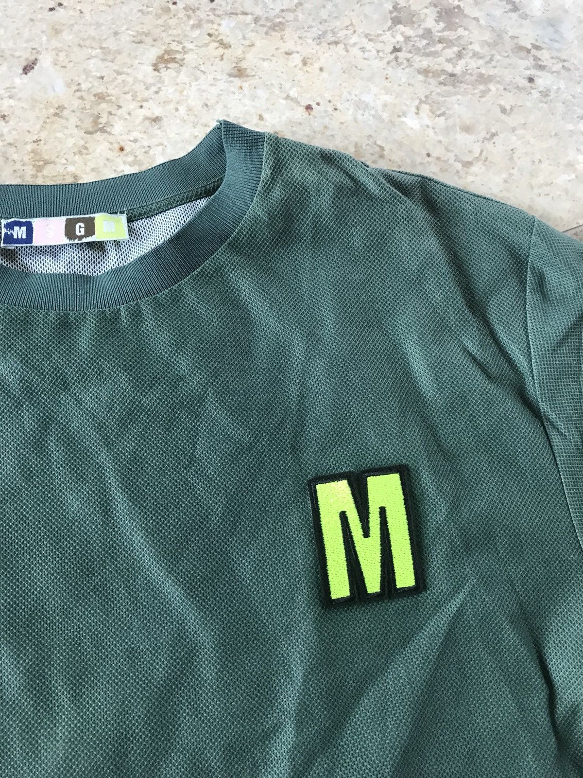 MSGM Green Mesh Tee With “M” Embroidery Size US M / EU 48-50 / 2 - 6 Thumbnail