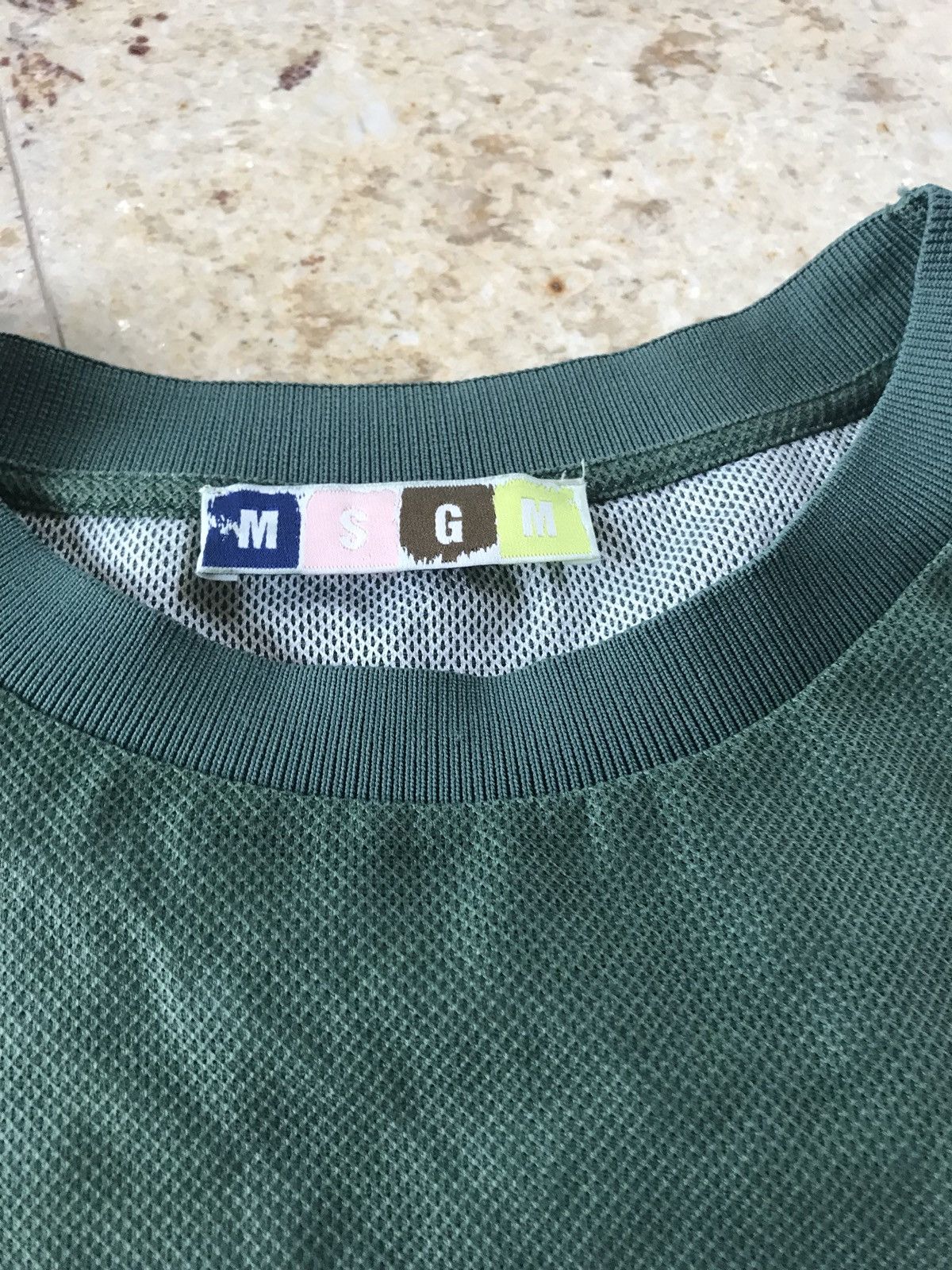 MSGM Green Mesh Tee With “M” Embroidery Size US M / EU 48-50 / 2 - 8 Thumbnail