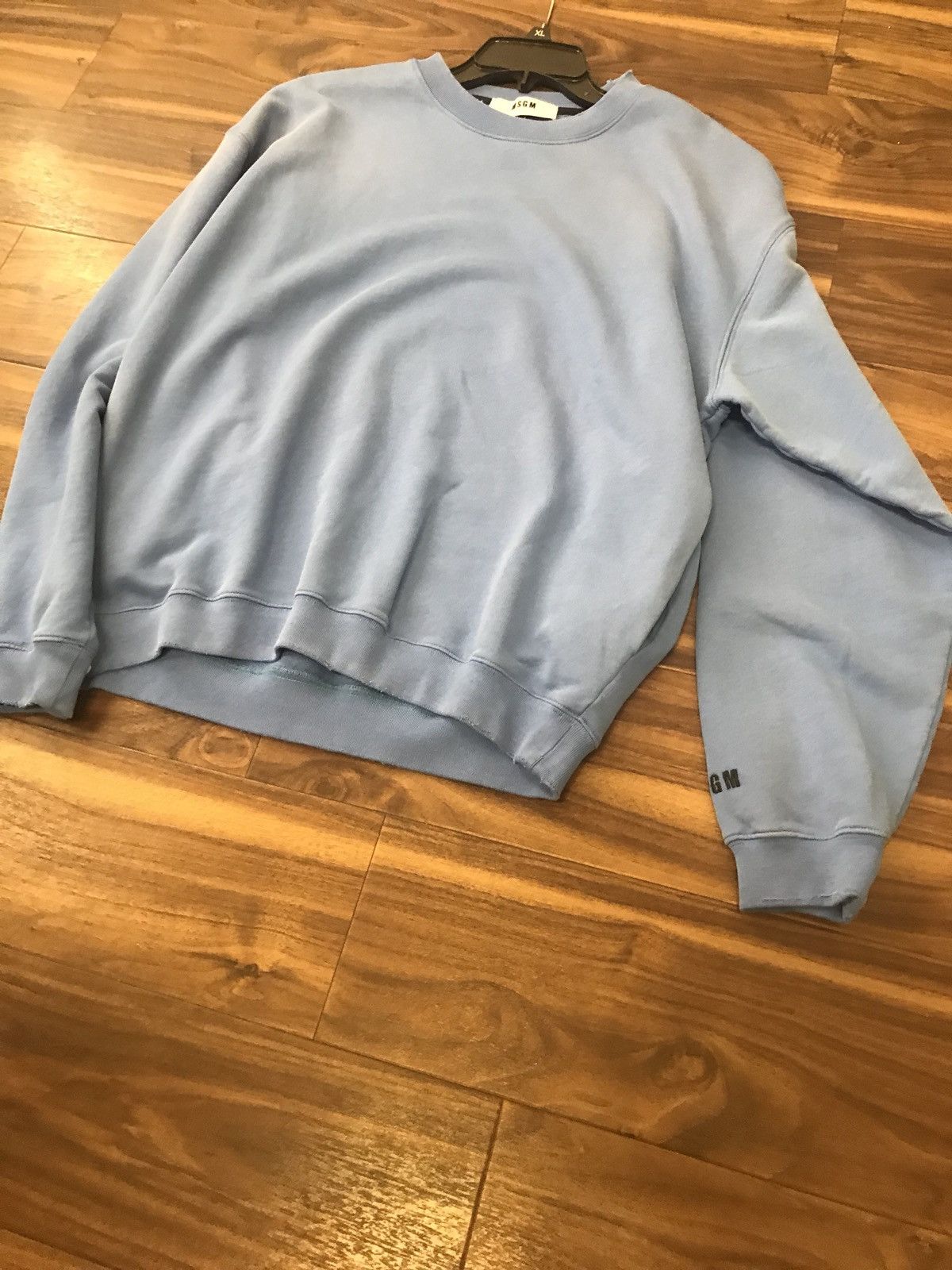 MSGM Light Blue Crew Neck Sweater With Pockets Size US M / EU 48-50 / 2 - 5 Thumbnail