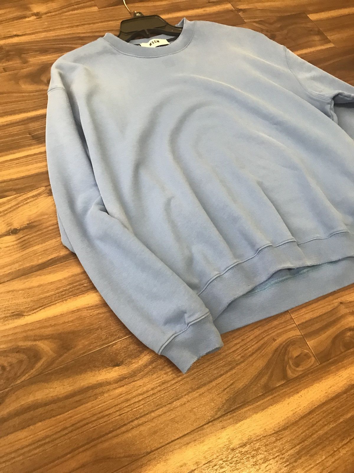 MSGM Light Blue Crew Neck Sweater With Pockets Size US M / EU 48-50 / 2 - 2 Thumbnail