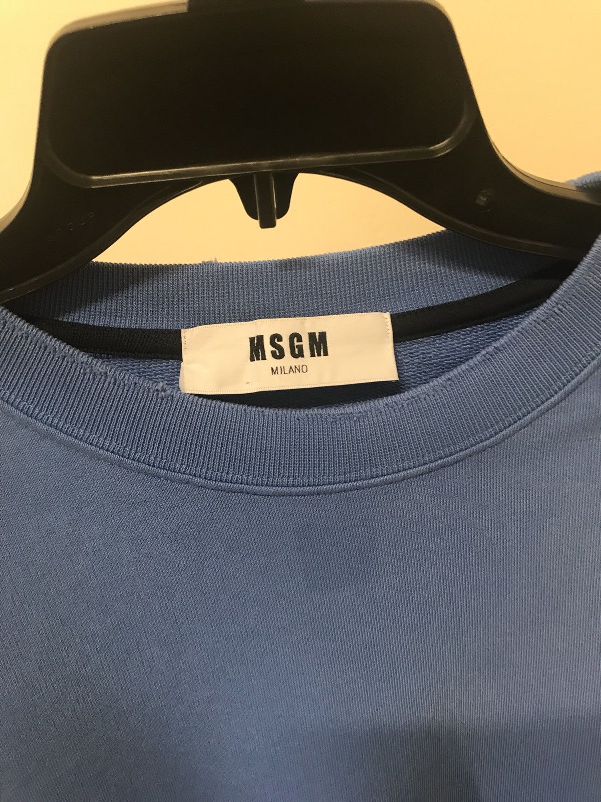 MSGM Light Blue Crew Neck Sweater With Pockets Size US M / EU 48-50 / 2 - 8 Thumbnail