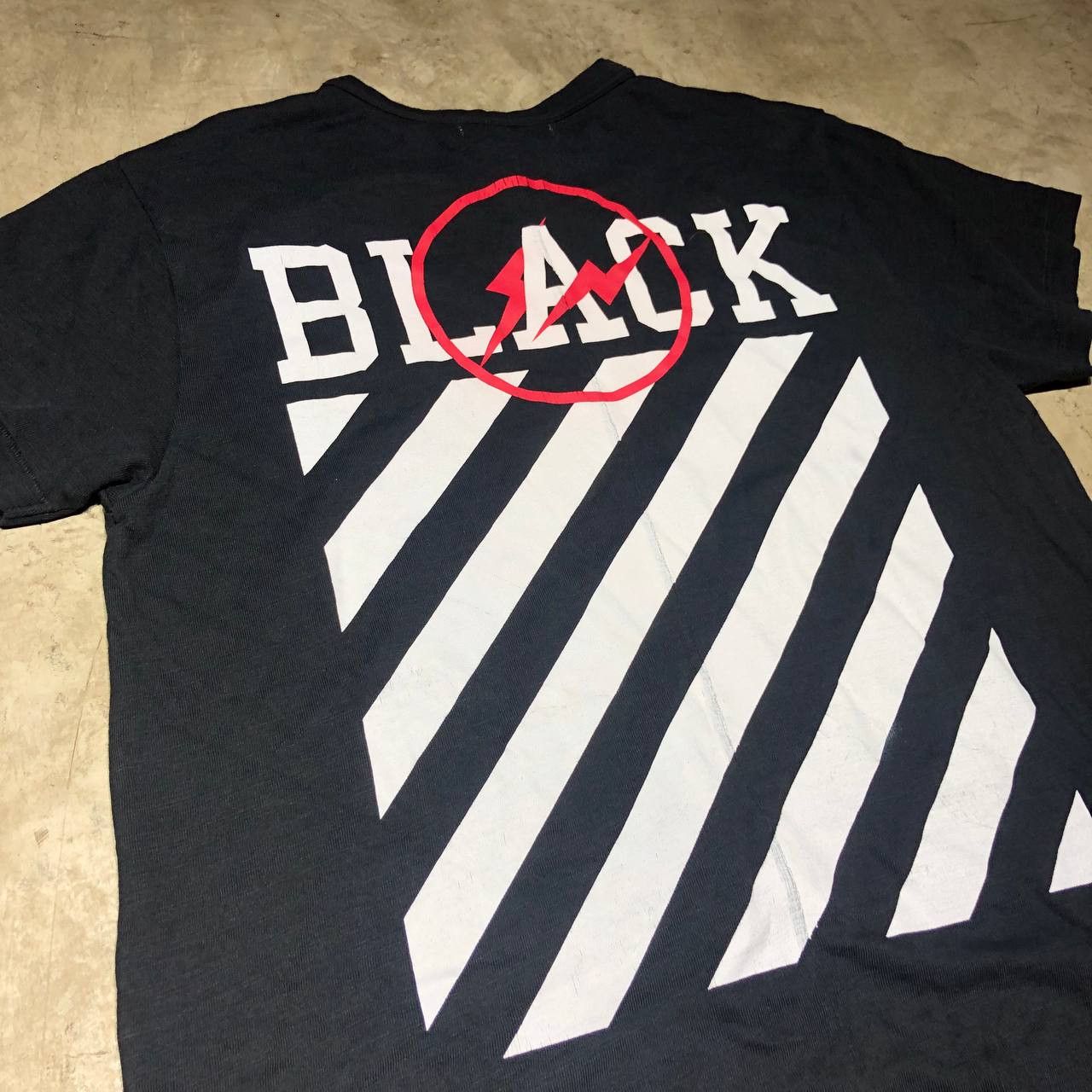 Fragment Design Off-White X Fragments Design Diagonal Tee Size US L / EU 52-54 / 3 - 5 Thumbnail