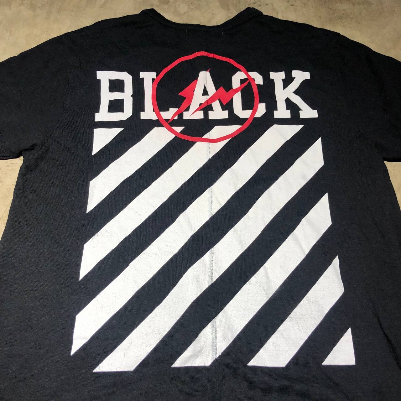 Fragment Design Off-White X Fragments Design Diagonal Tee Size US L / EU 52-54 / 3 - 3 Thumbnail