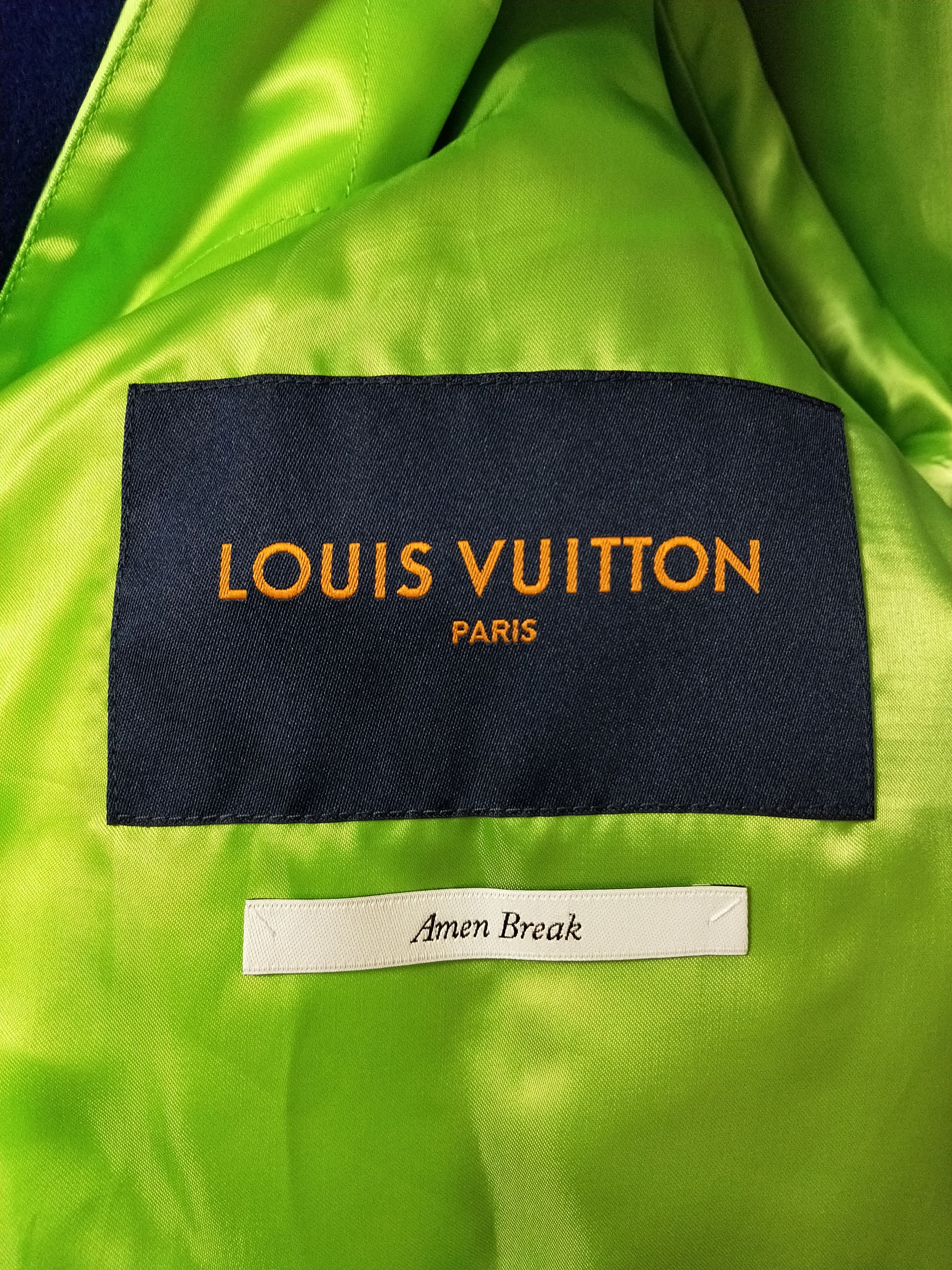 Louis Vuitton × Virgil Abloh Mixed Gradient Leather Bomber Varsity Jacket Size US L / EU 52-54 / 3 - 4 Thumbnail