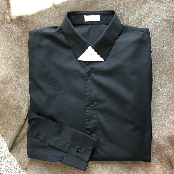 image of Dior Homme Japan Button Down Band Collar Monochrome Top in Black White, Men's (Size Small)
