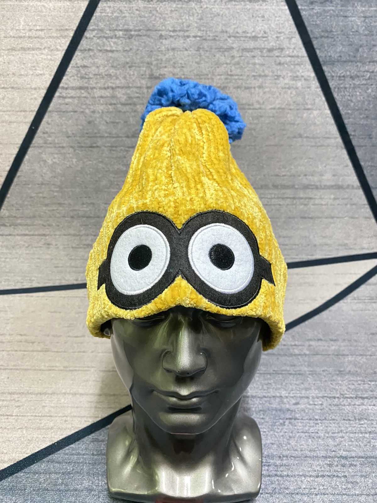 image of Movie x Universal Studios Despicable Me Yellow Velvet Beanie Hat, Men's